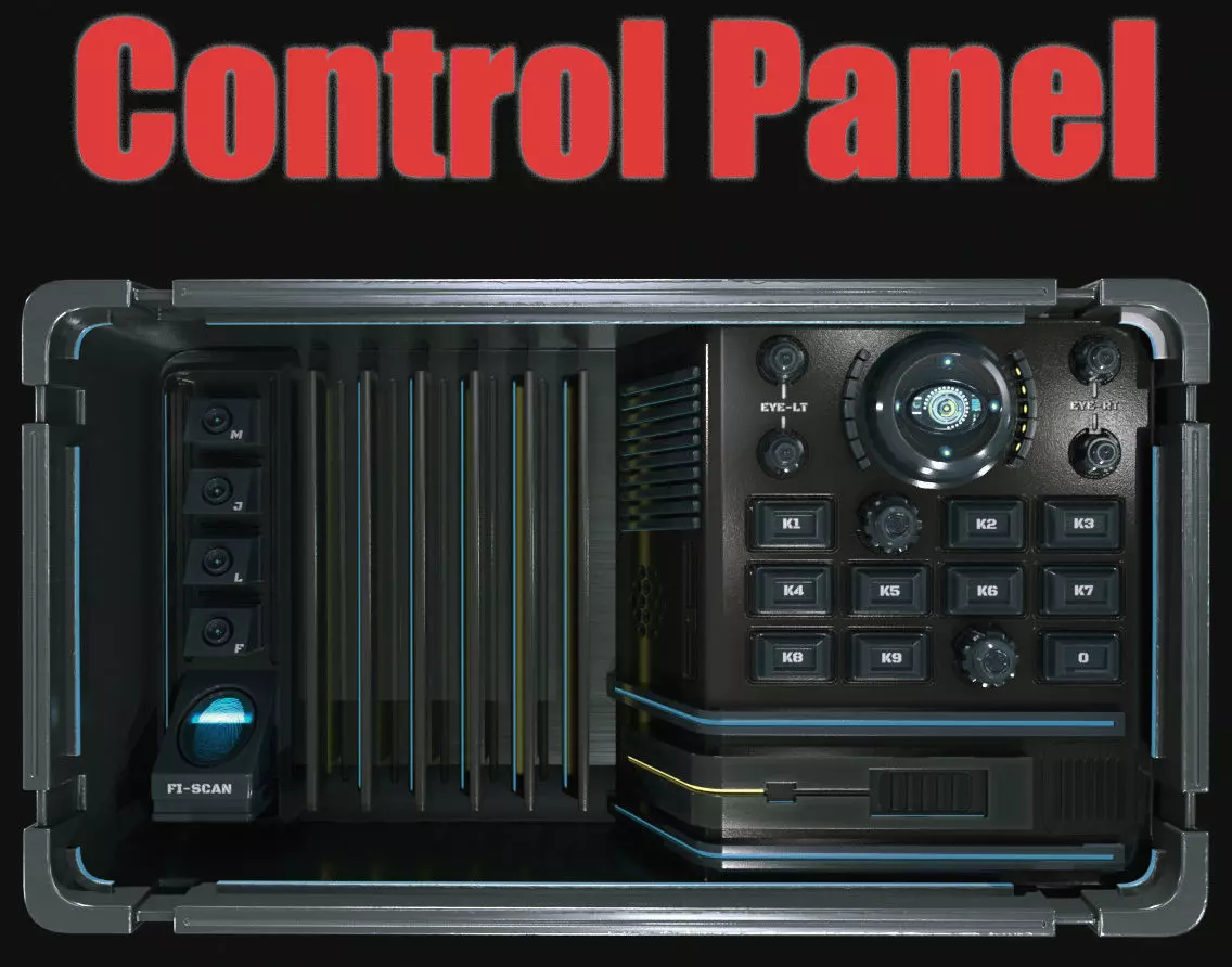 control panel 3D model_0