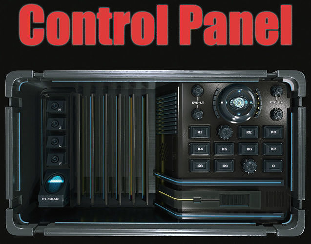 control panel 3D model