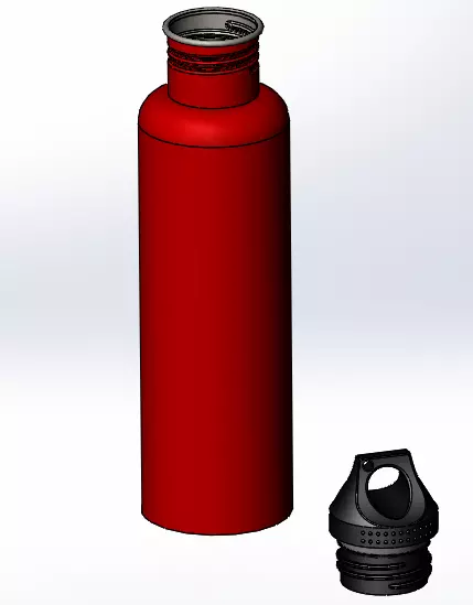 Water bottle 3D model_0
