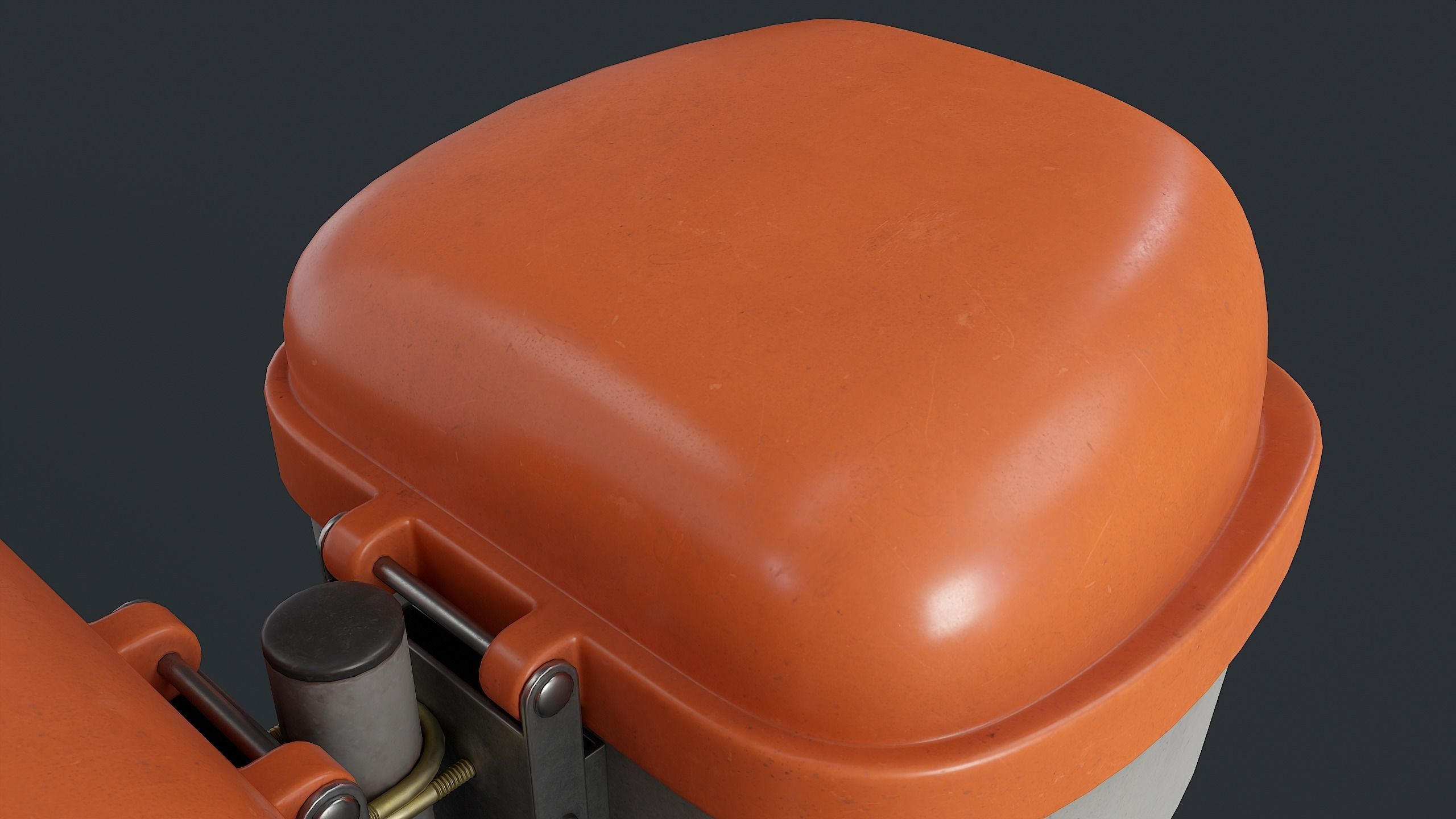 Street Trash Can 37 PBR Game Ready Low-poly 3D model_14