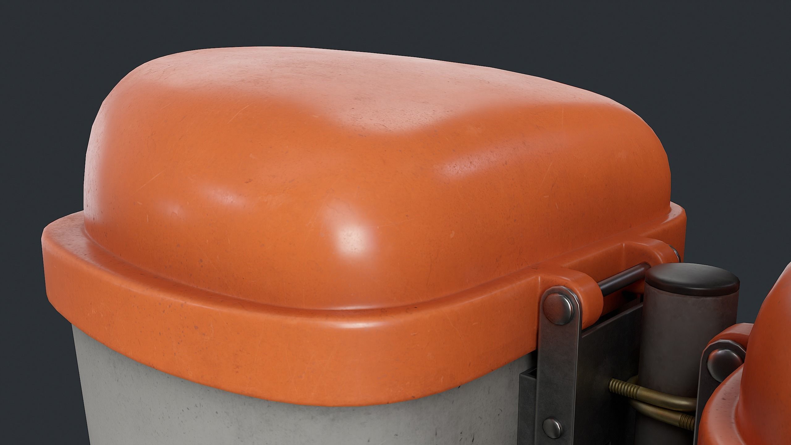 Street Trash Can 37 PBR Game Ready Low-poly 3D model_15