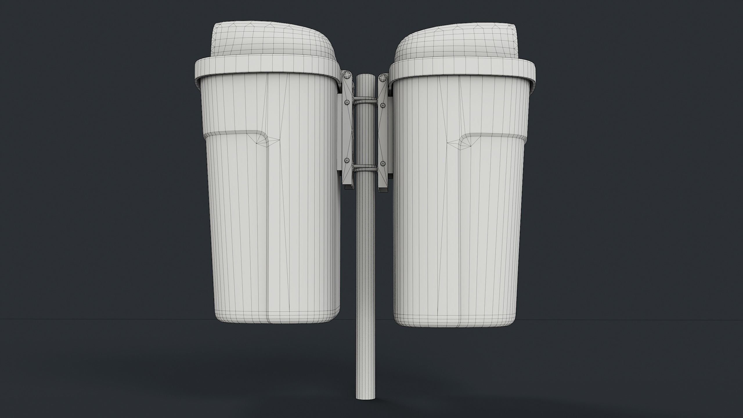 Street Trash Can 37 PBR Game Ready Low-poly 3D model_20