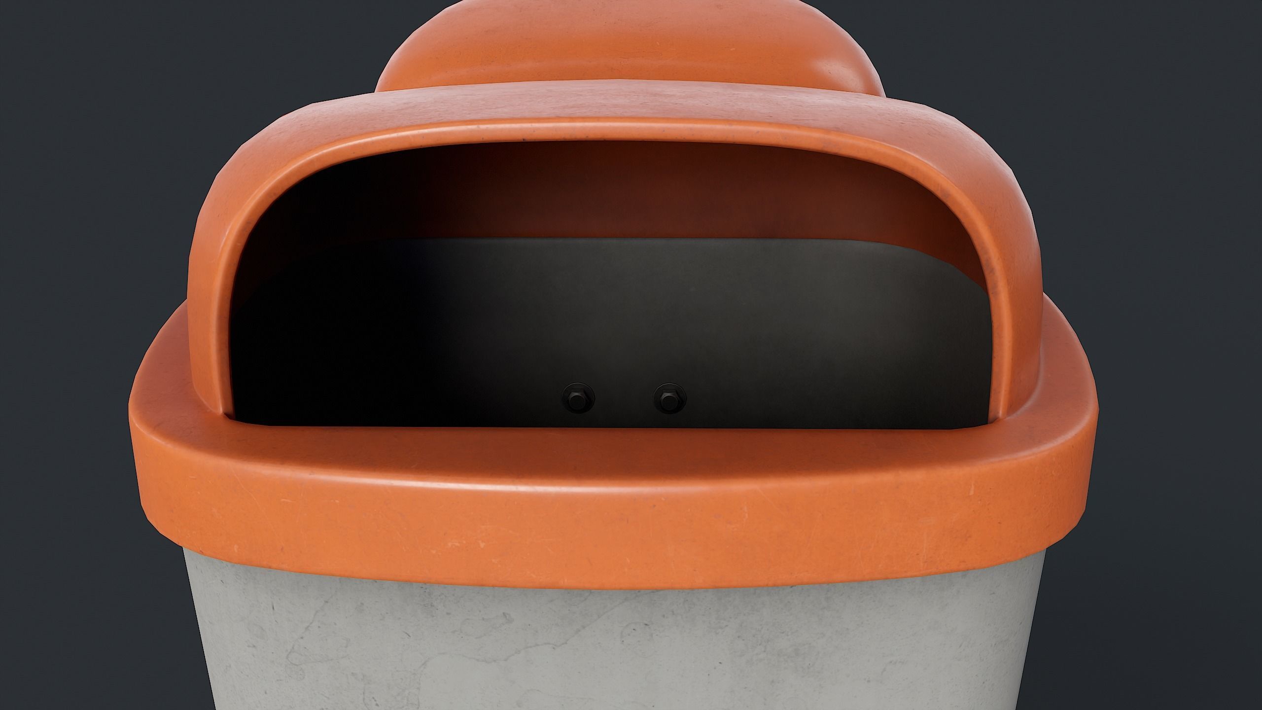 Street Trash Can 37 PBR Game Ready Low-poly 3D model_6