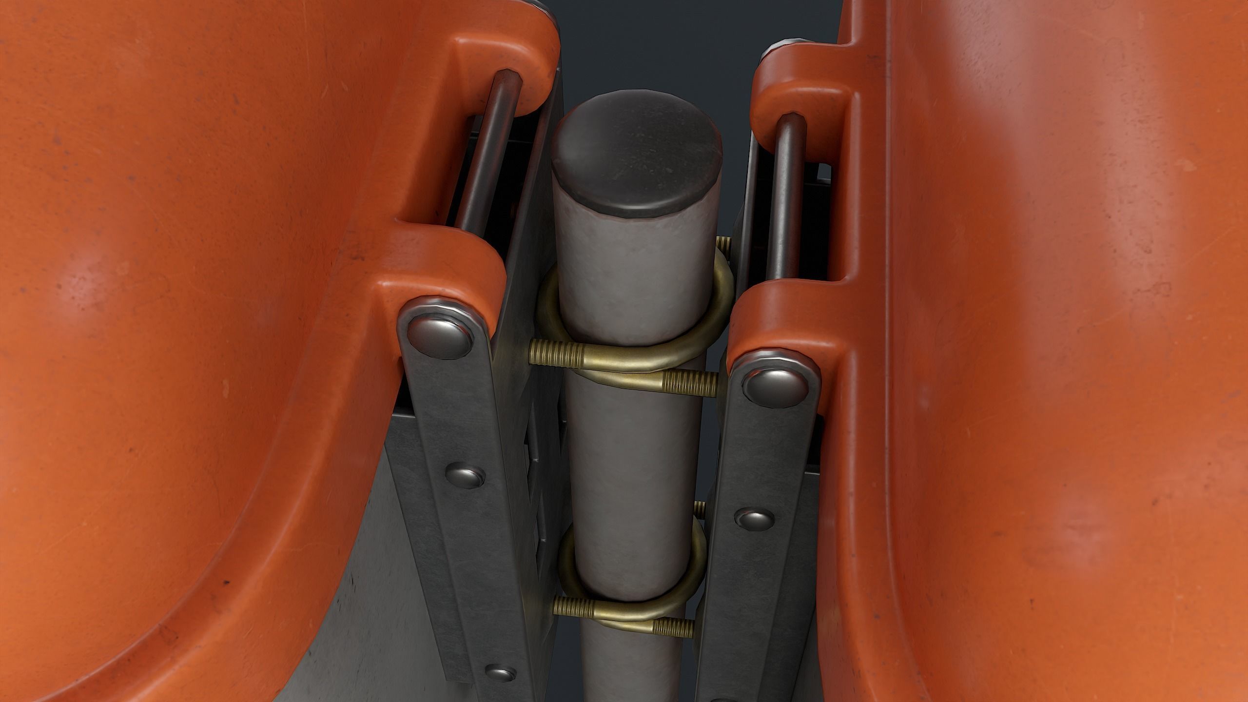 Street Trash Can 37 PBR Game Ready Low-poly 3D model_12