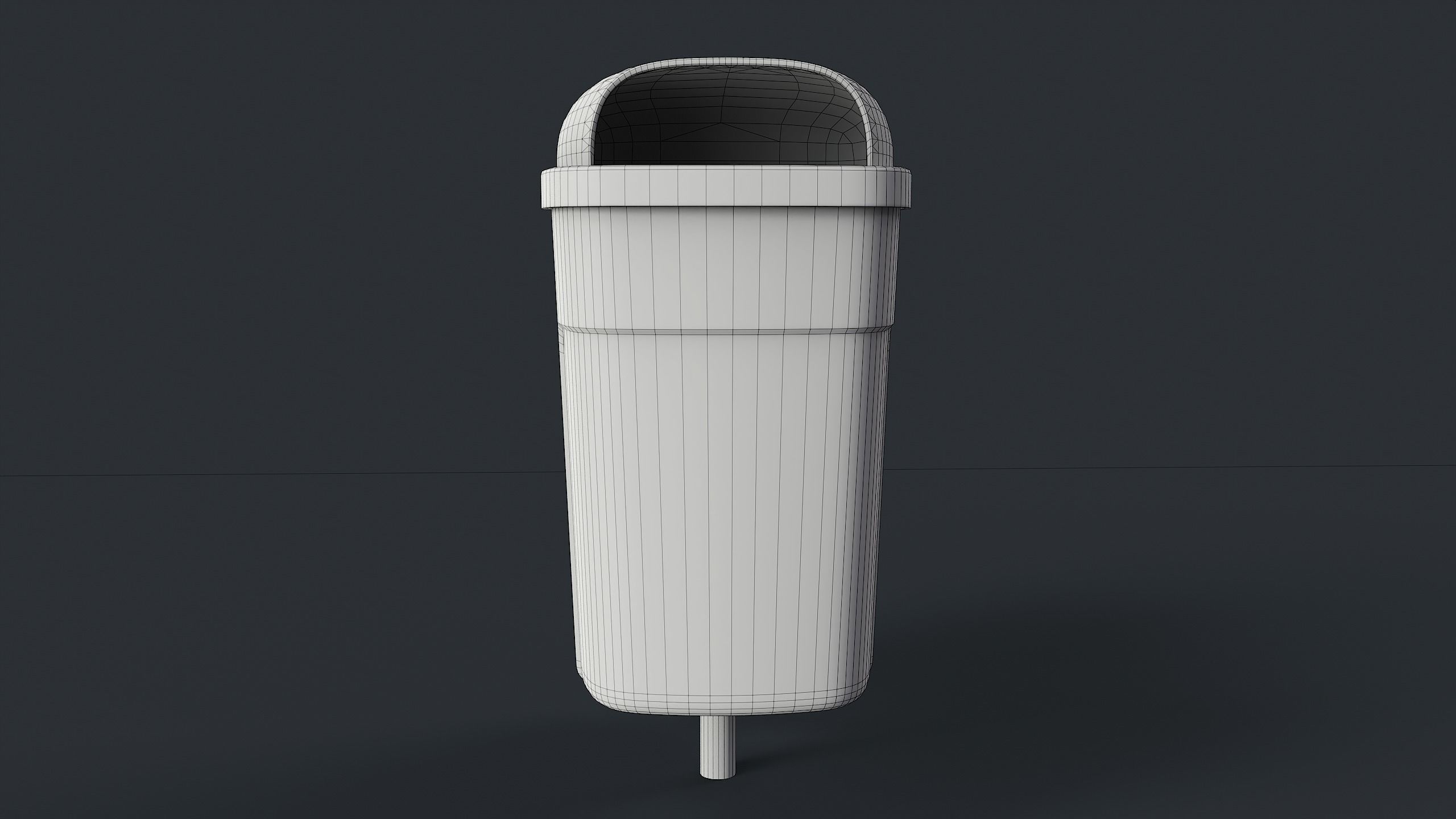 Street Trash Can 37 PBR Game Ready Low-poly 3D model_19