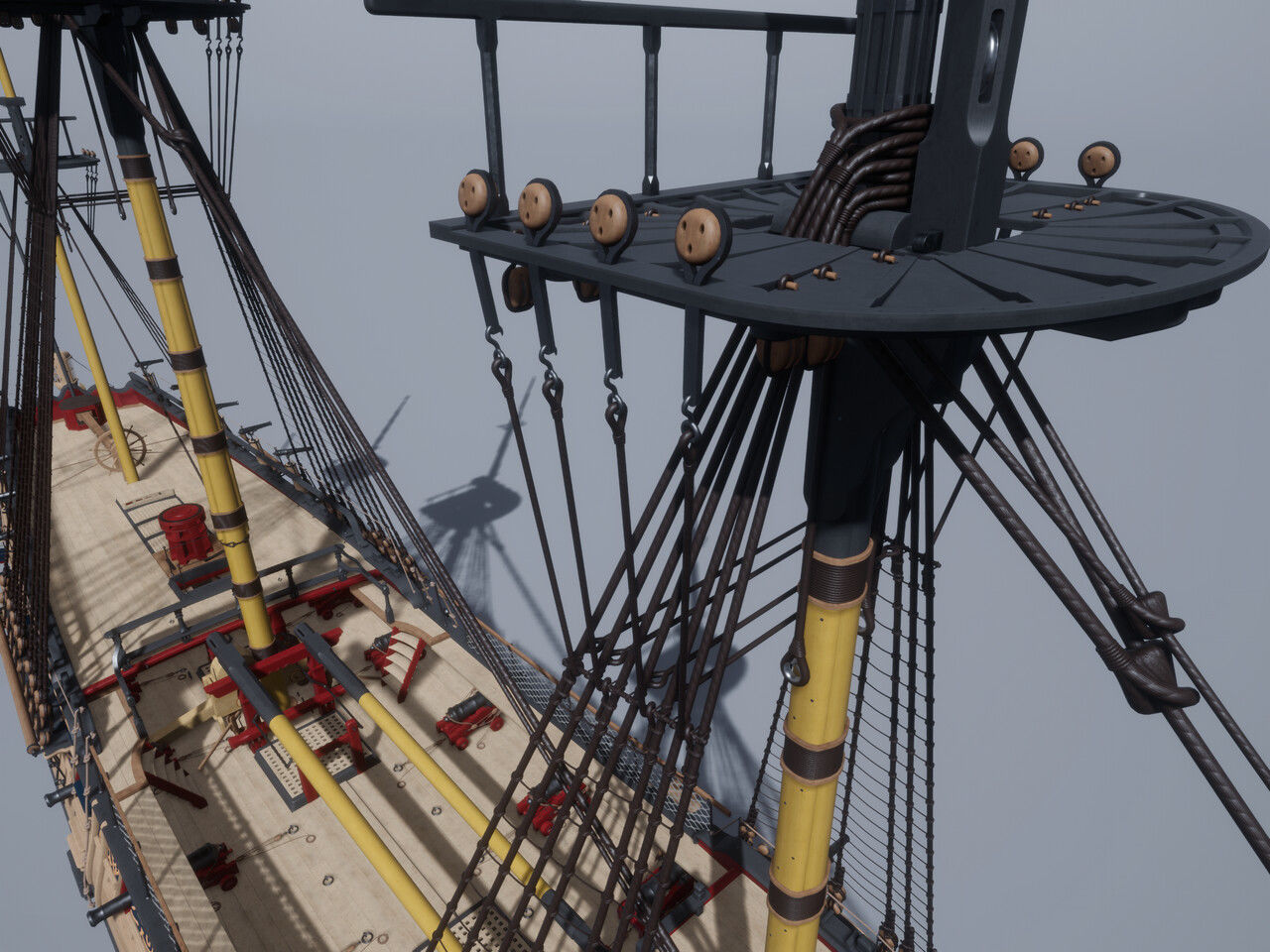 HMS Pegasus - Swan Class Sail Ship 3D model_18