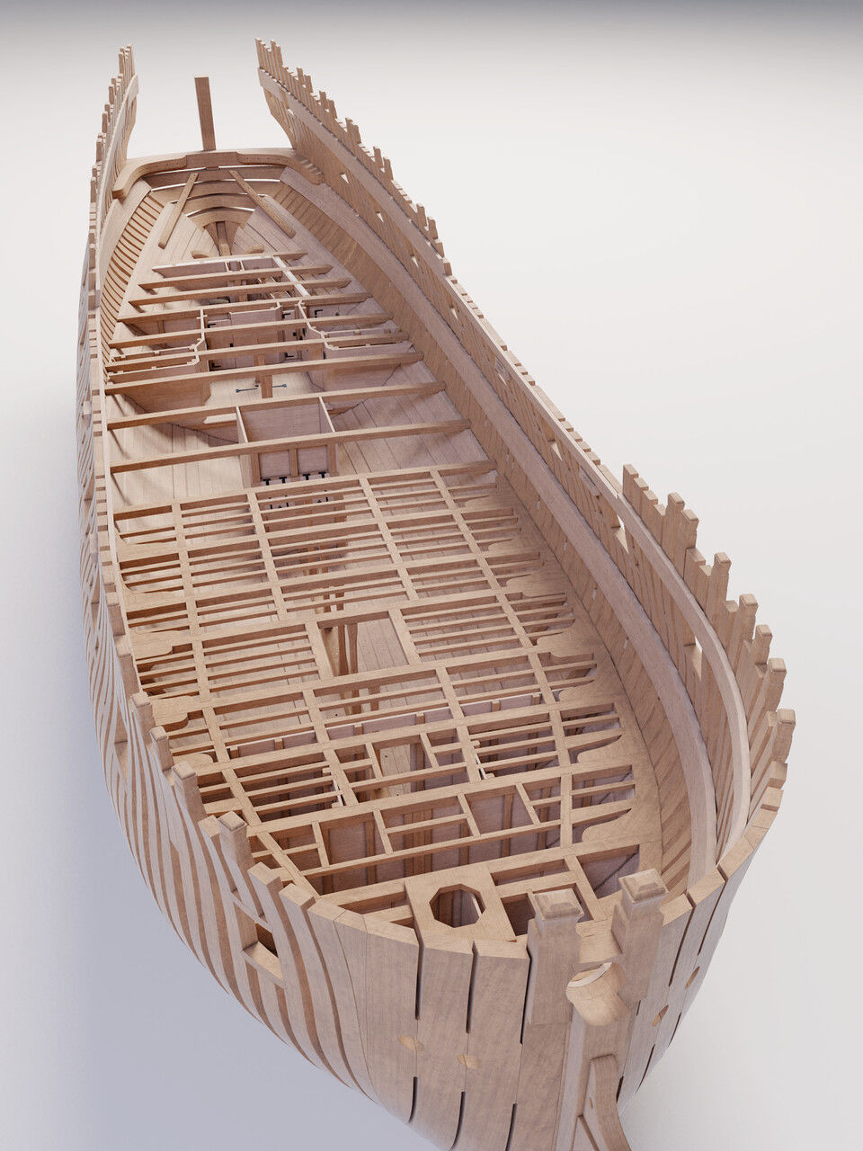 HMS Pegasus - Swan Class Sail Ship 3D model_10