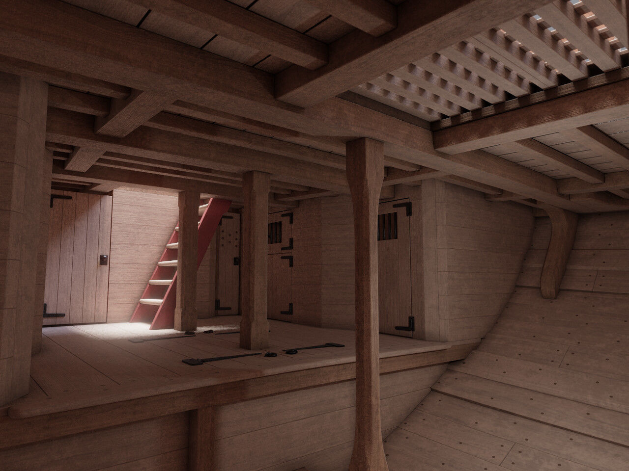 HMS Pegasus - Swan Class Sail Ship 3D model_13