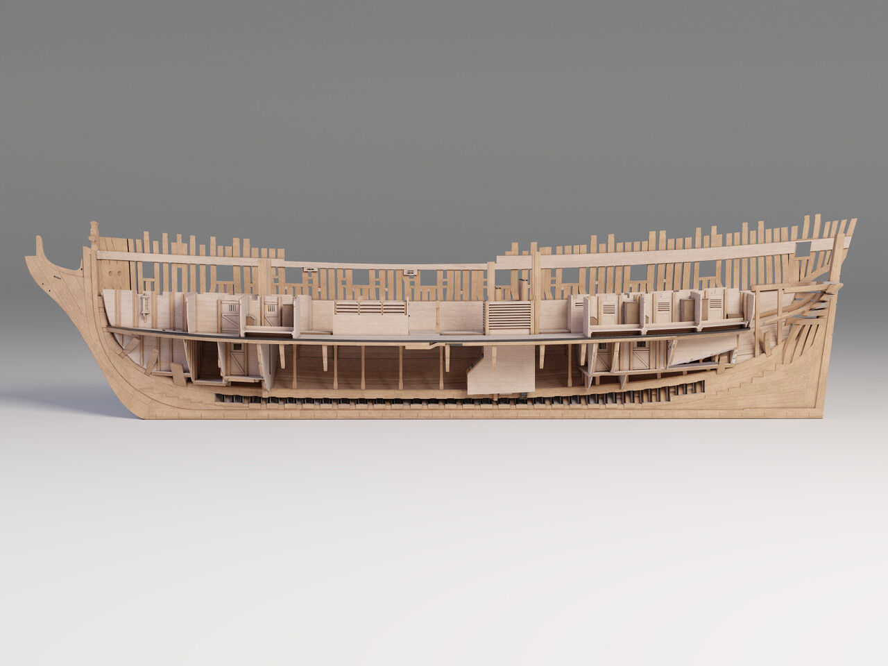 HMS Pegasus - Swan Class Sail Ship 3D model_9