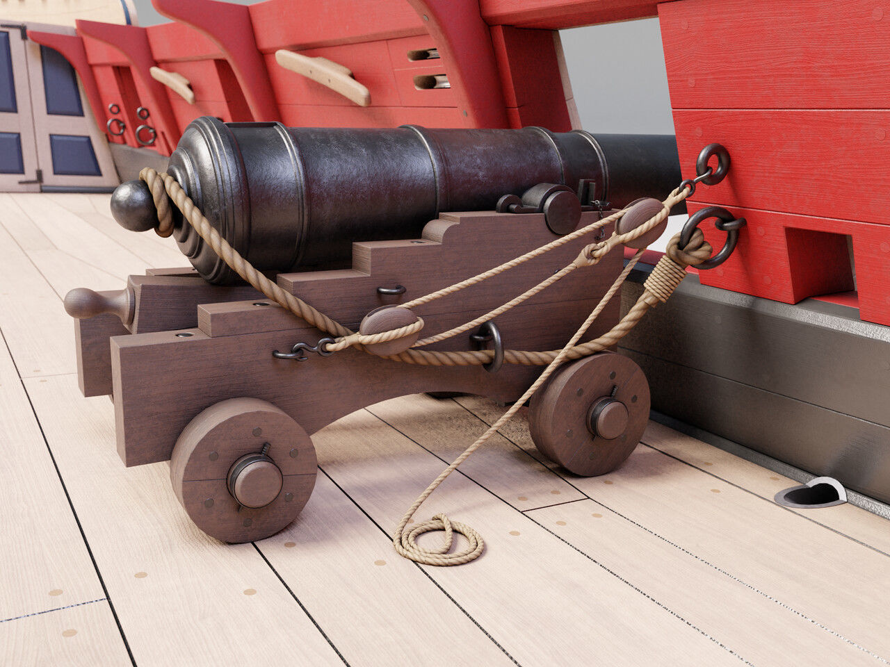 HMS Pegasus - Swan Class Sail Ship 3D model_16