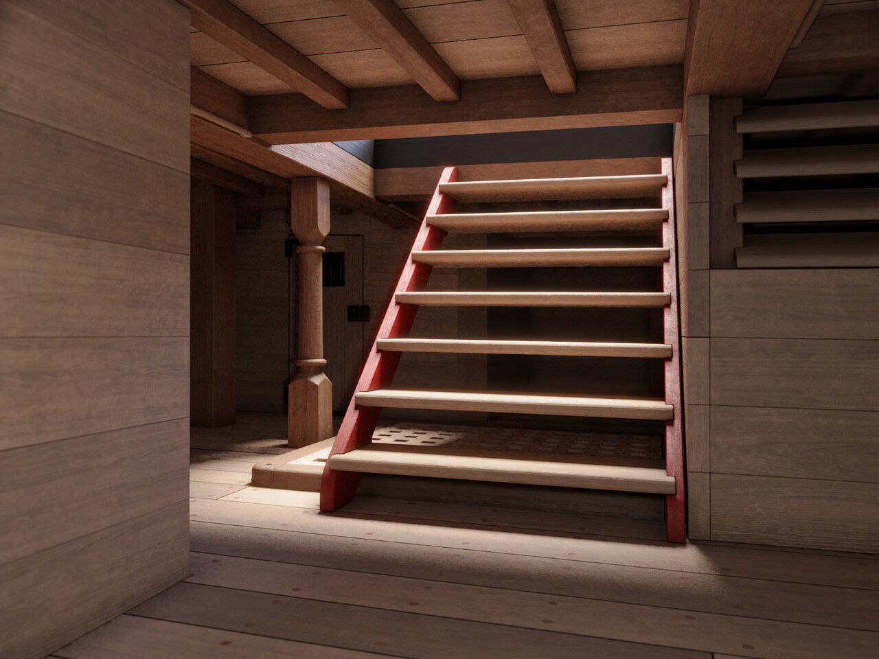 HMS Pegasus - Swan Class Sail Ship 3D model_14