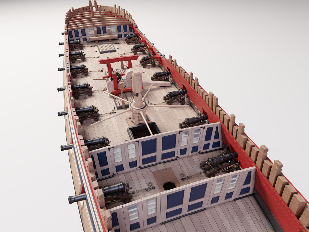 HMS Pegasus - Swan Class Sail Ship 3D model_15