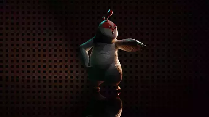 Cluckington - Rigged 3D model