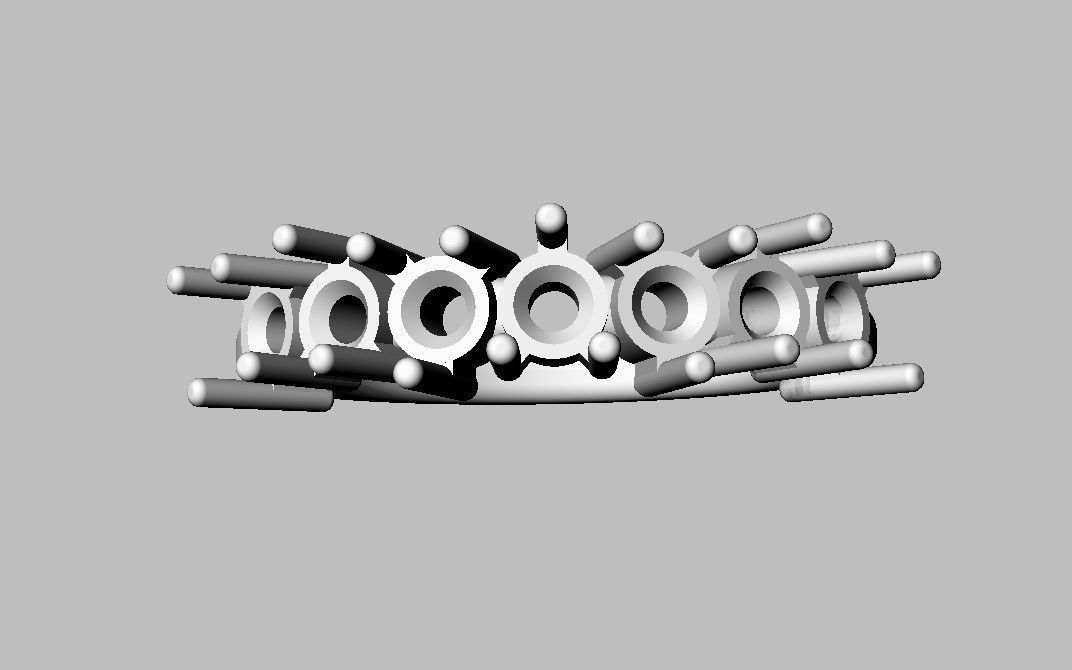 Round Gemstone Half Band 3D print model_20