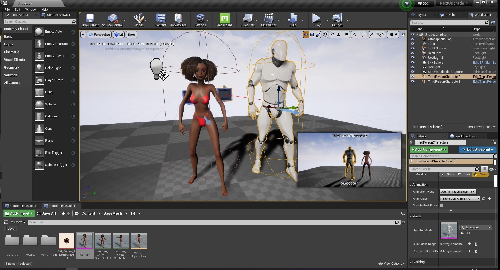 Afro American Female Character African Low-poly 3D model_28