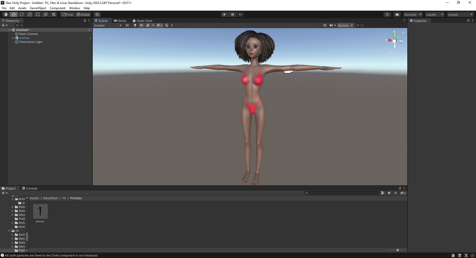 Afro American Female Character African Low-poly 3D model_33