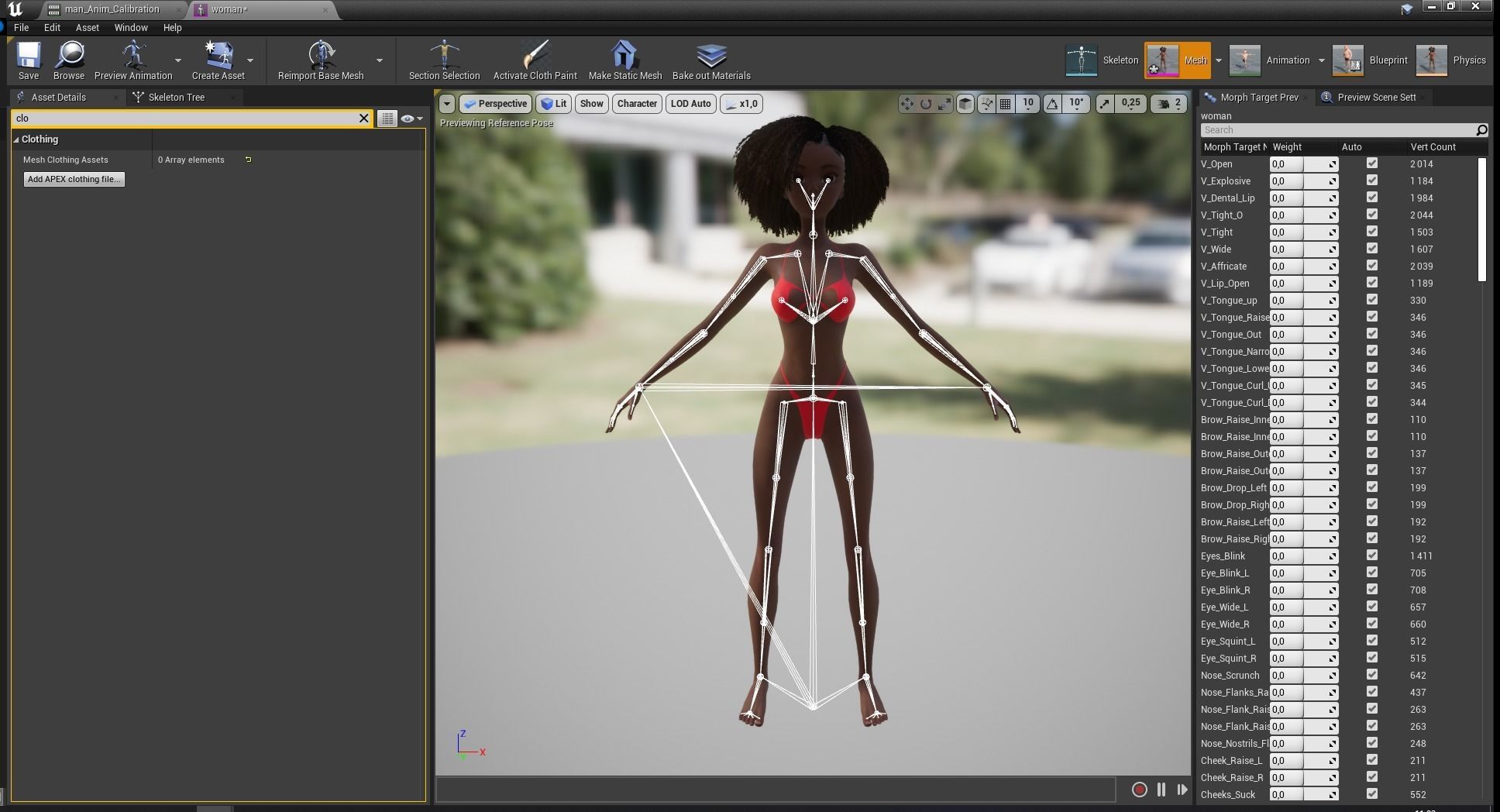 Afro American Female Character African Low-poly 3D model_29