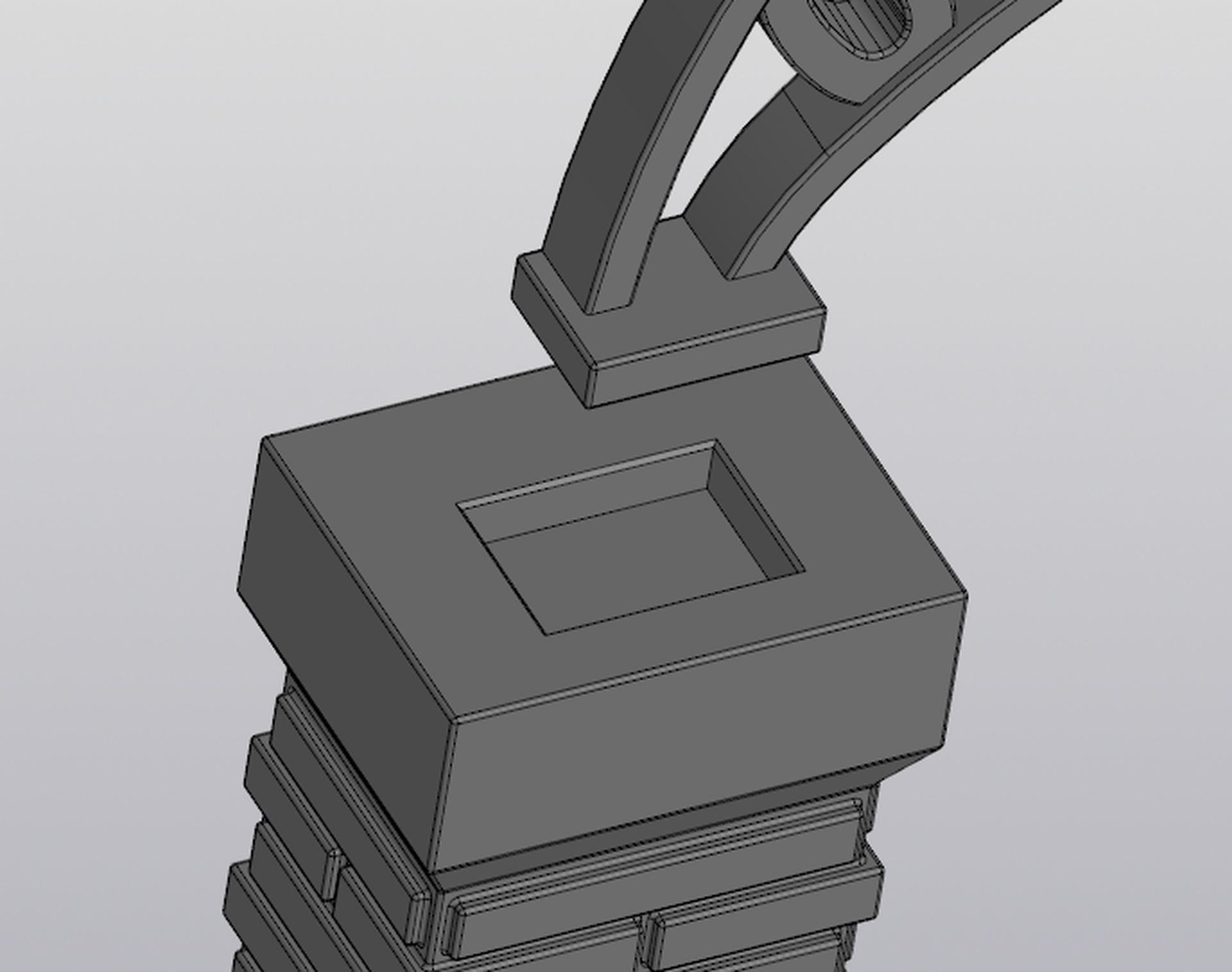 Cemetery gate Planter decoration 3D print model_3