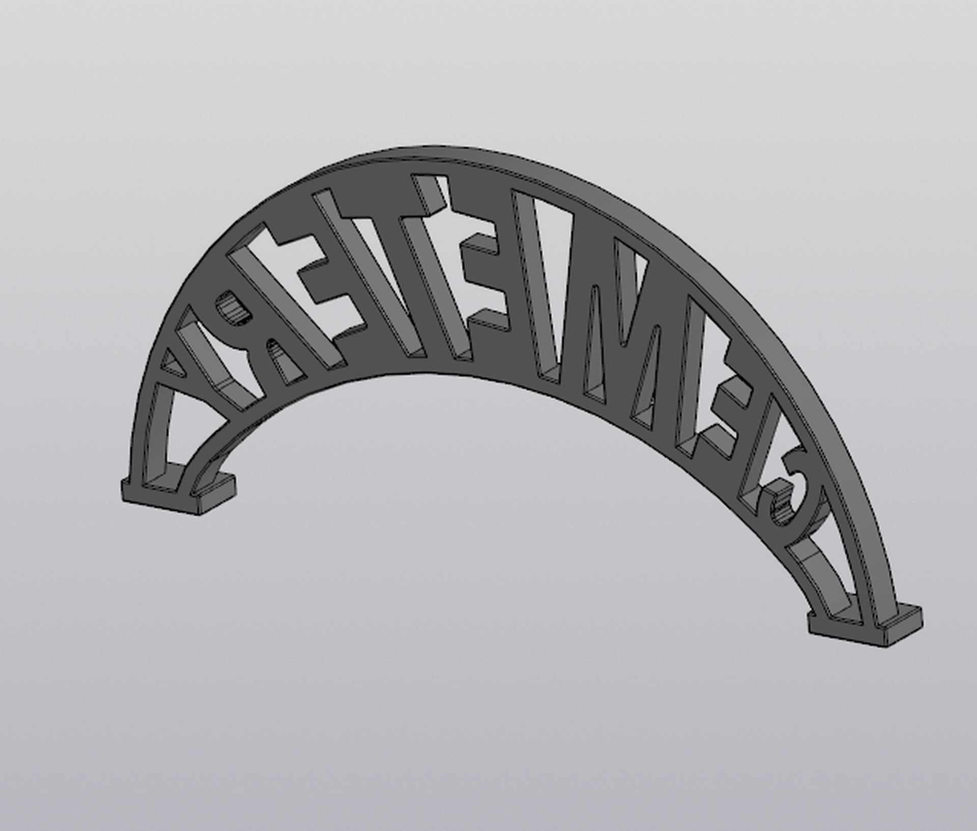 Cemetery gate Planter decoration 3D print model_11
