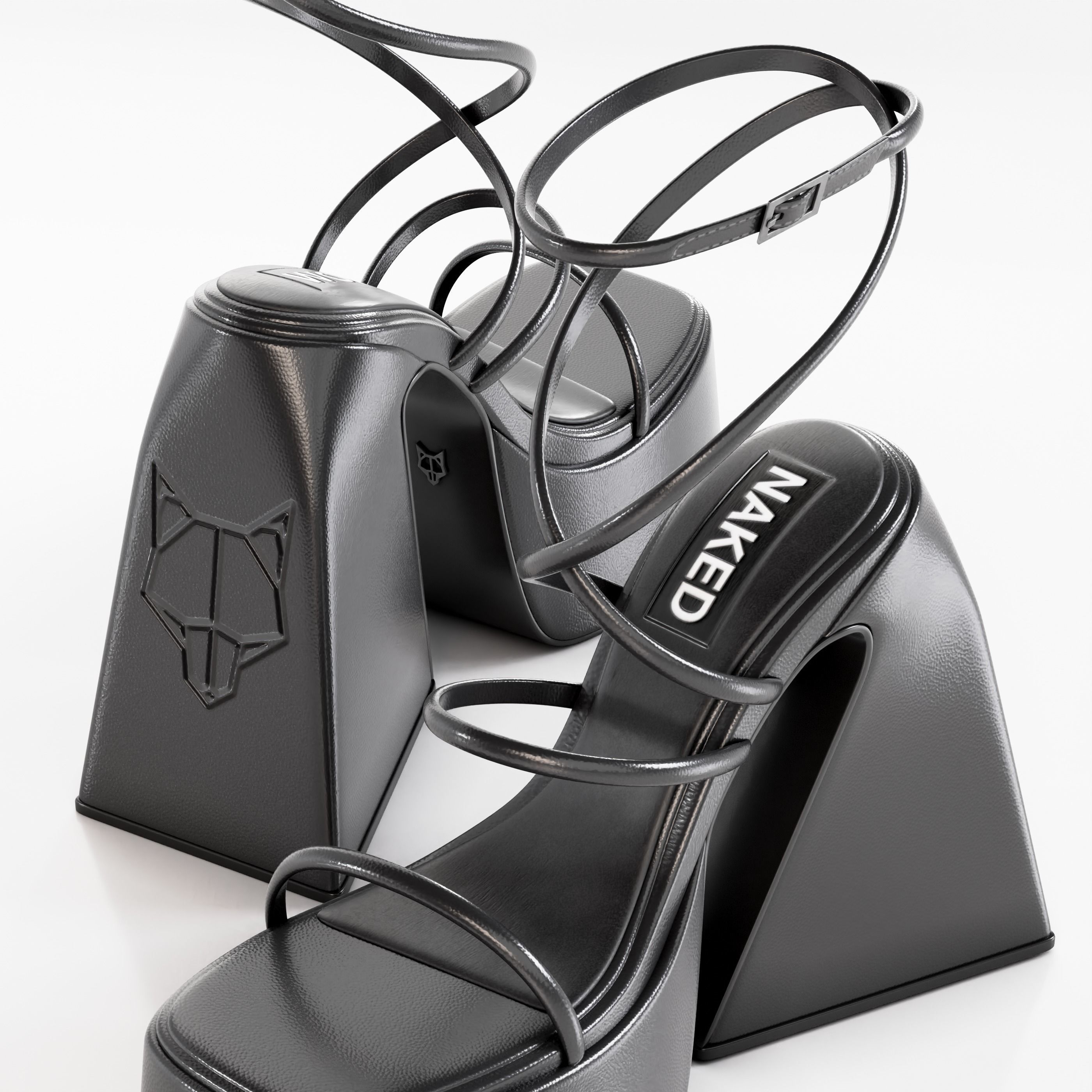 Naked Wolfe Angel High Heels 3D model_8