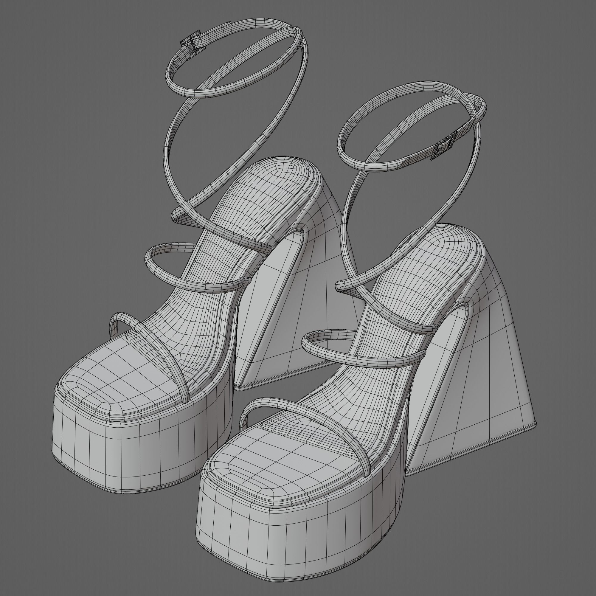 Naked Wolfe Angel High Heels 3D model_10