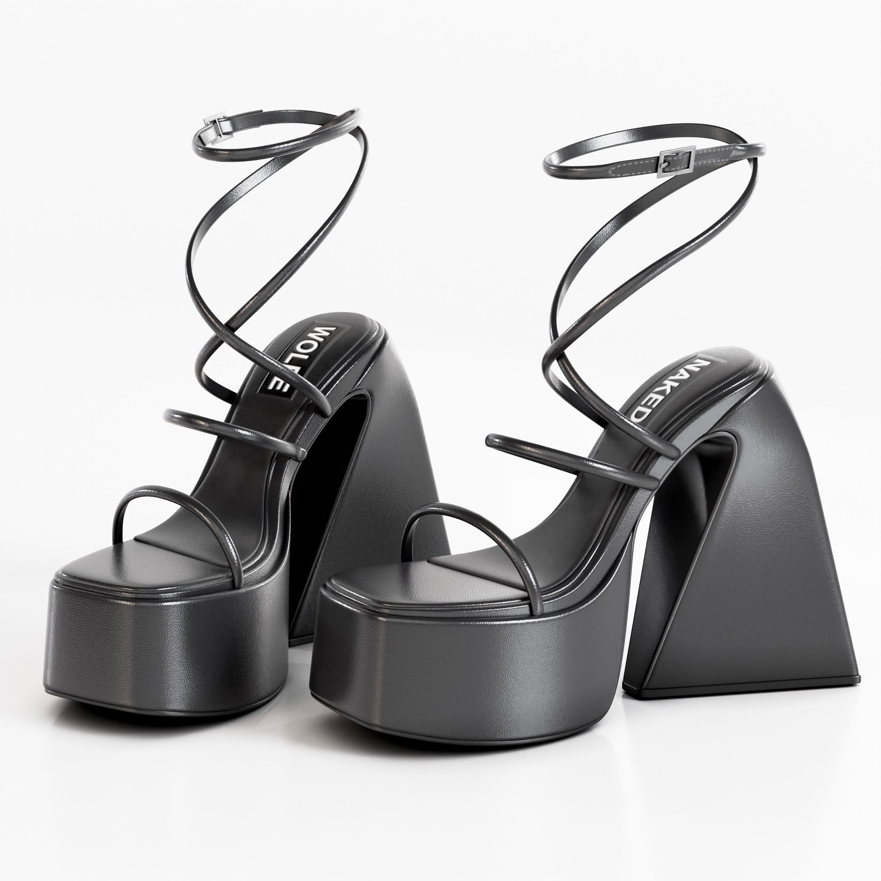 Naked Wolfe Angel High Heels 3D model_9