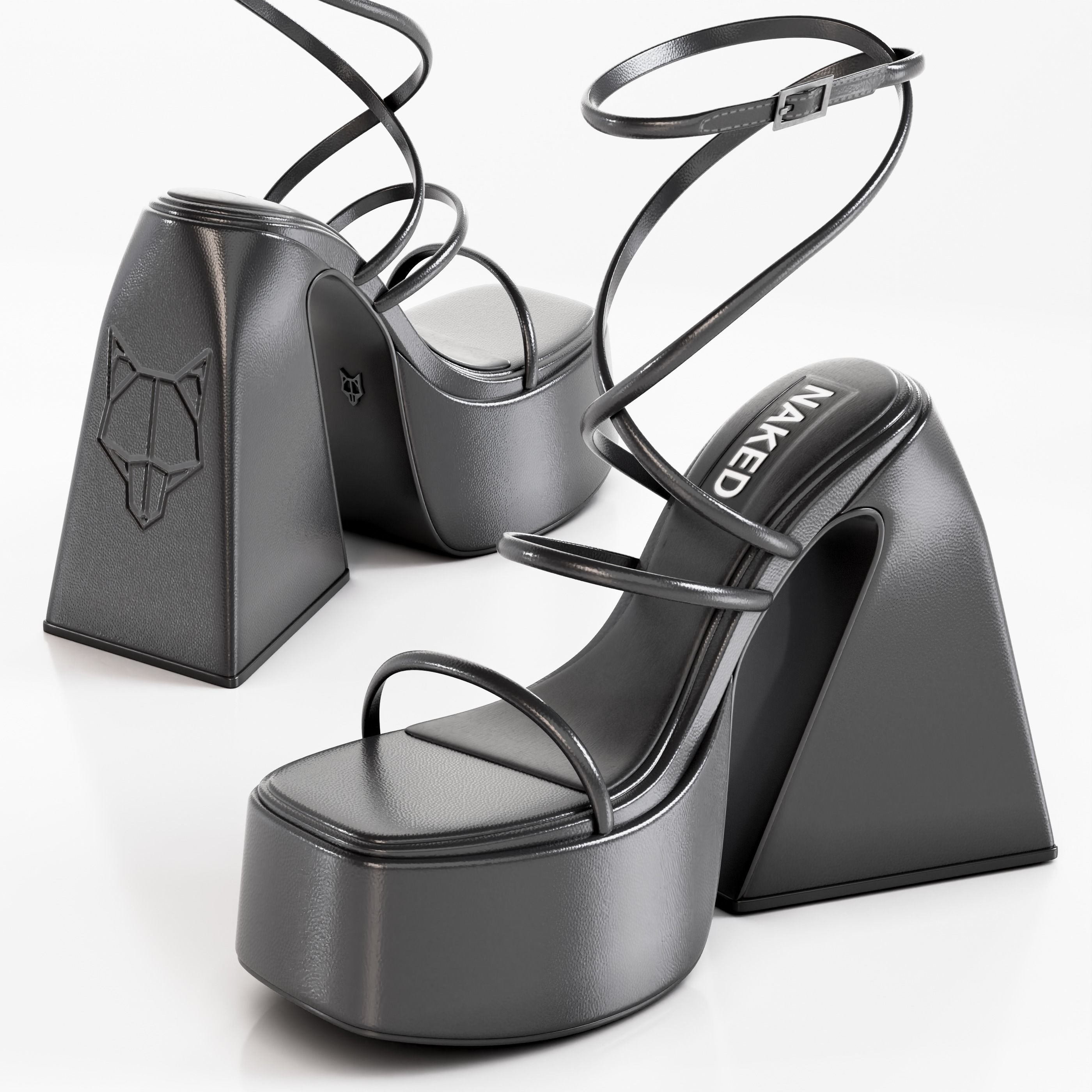 Naked Wolfe Angel High Heels 3D model_6