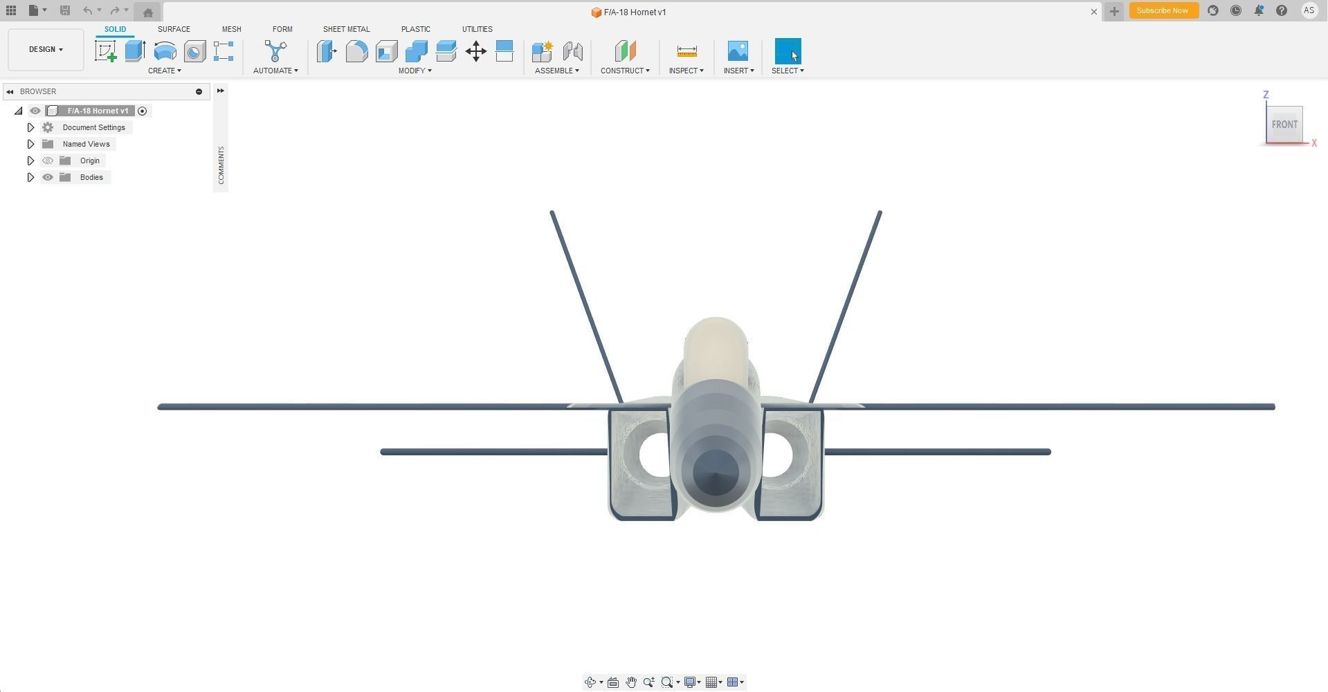 F-18 Hornet 3D print model_3