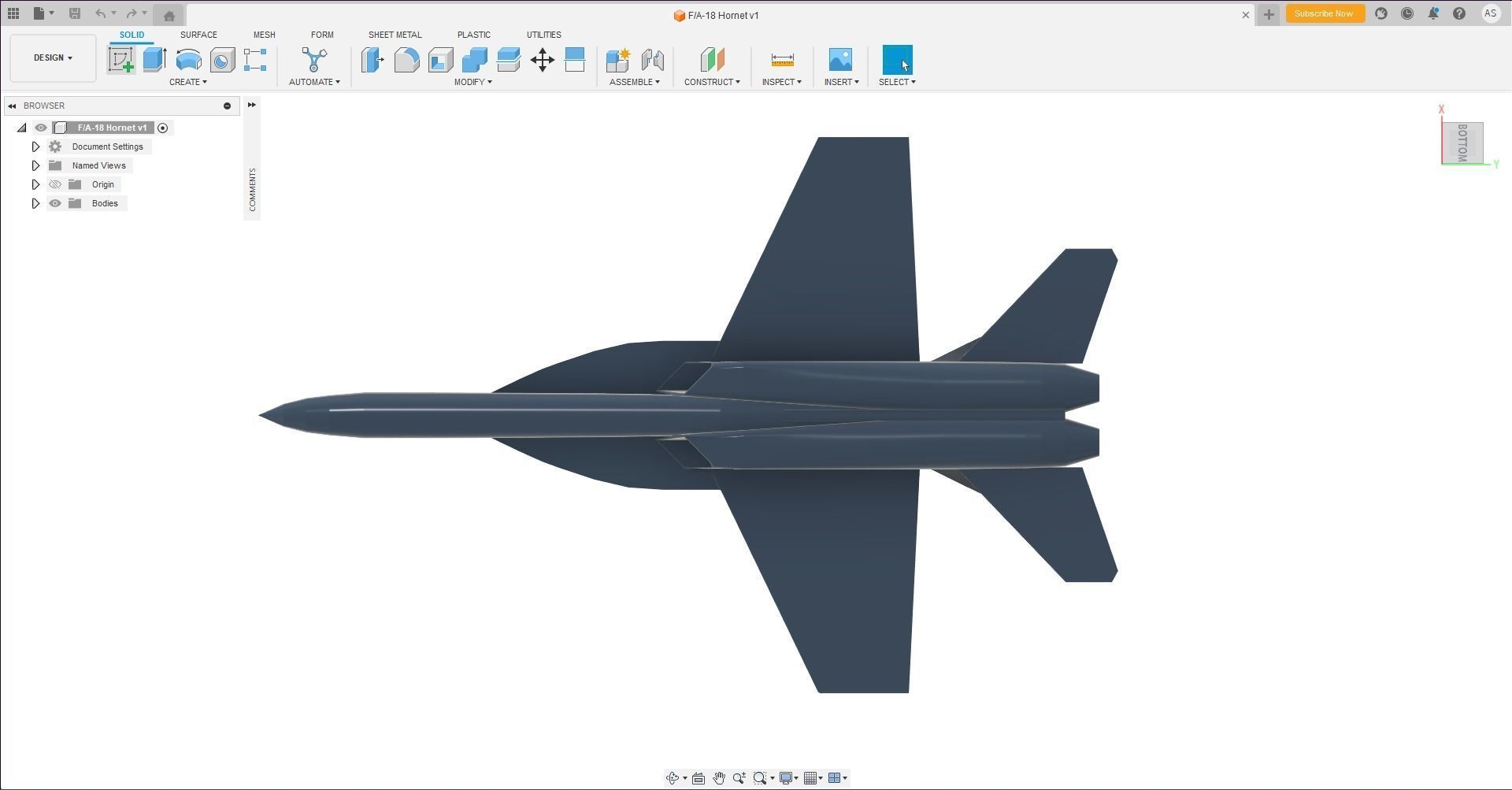 F-18 Hornet 3D print model_2