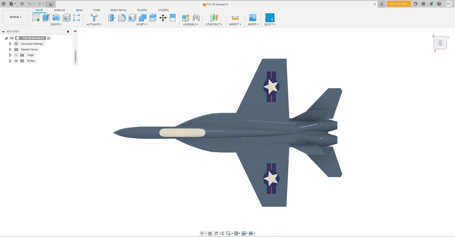 F-18 Hornet 3D print model_5