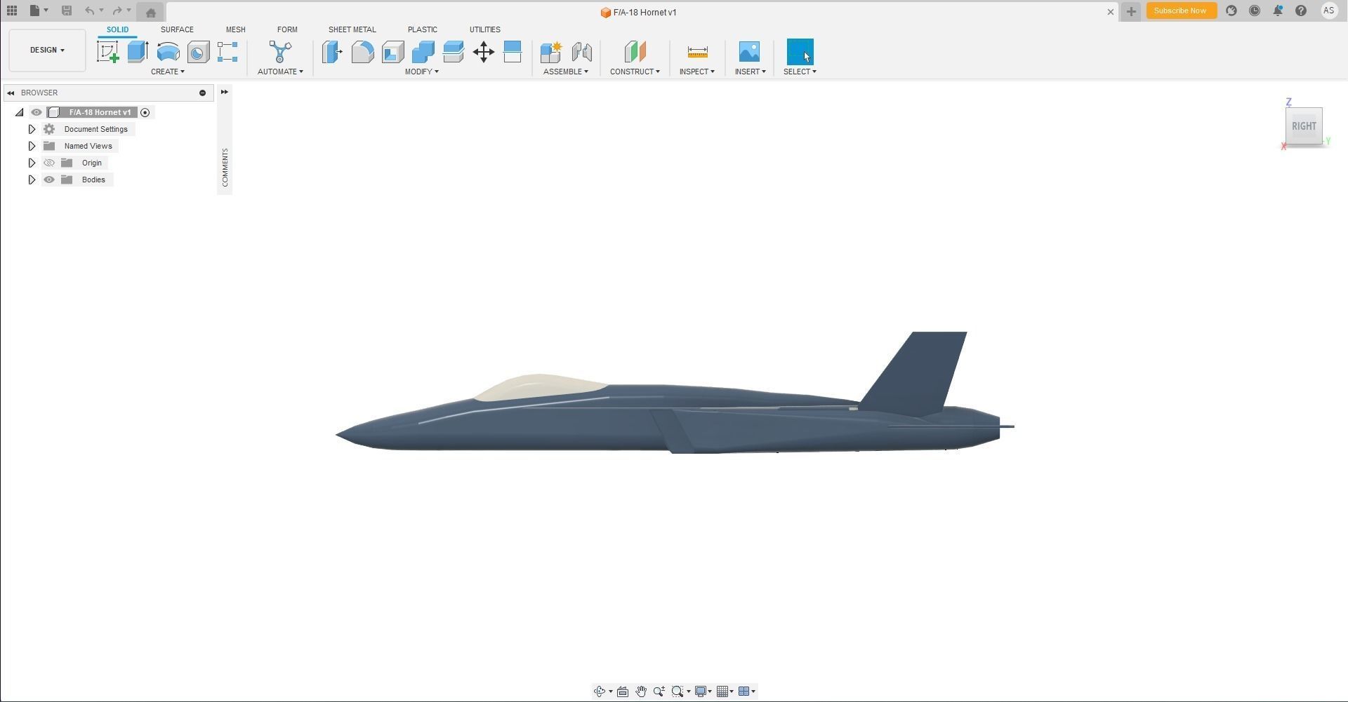 F-18 Hornet 3D print model_4