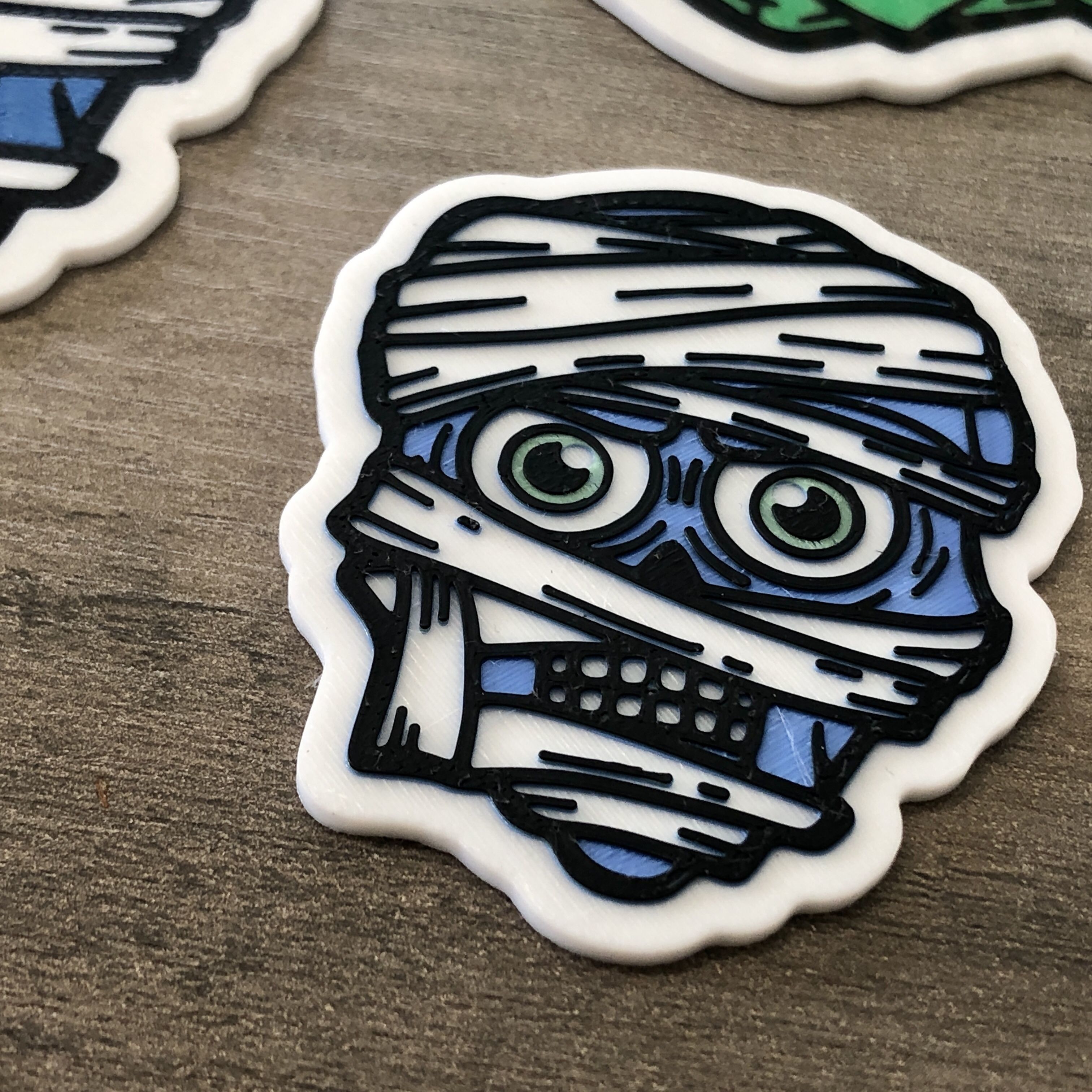 Multicolor HALLOWEEN keychain pack 3 different design 3D print model_5