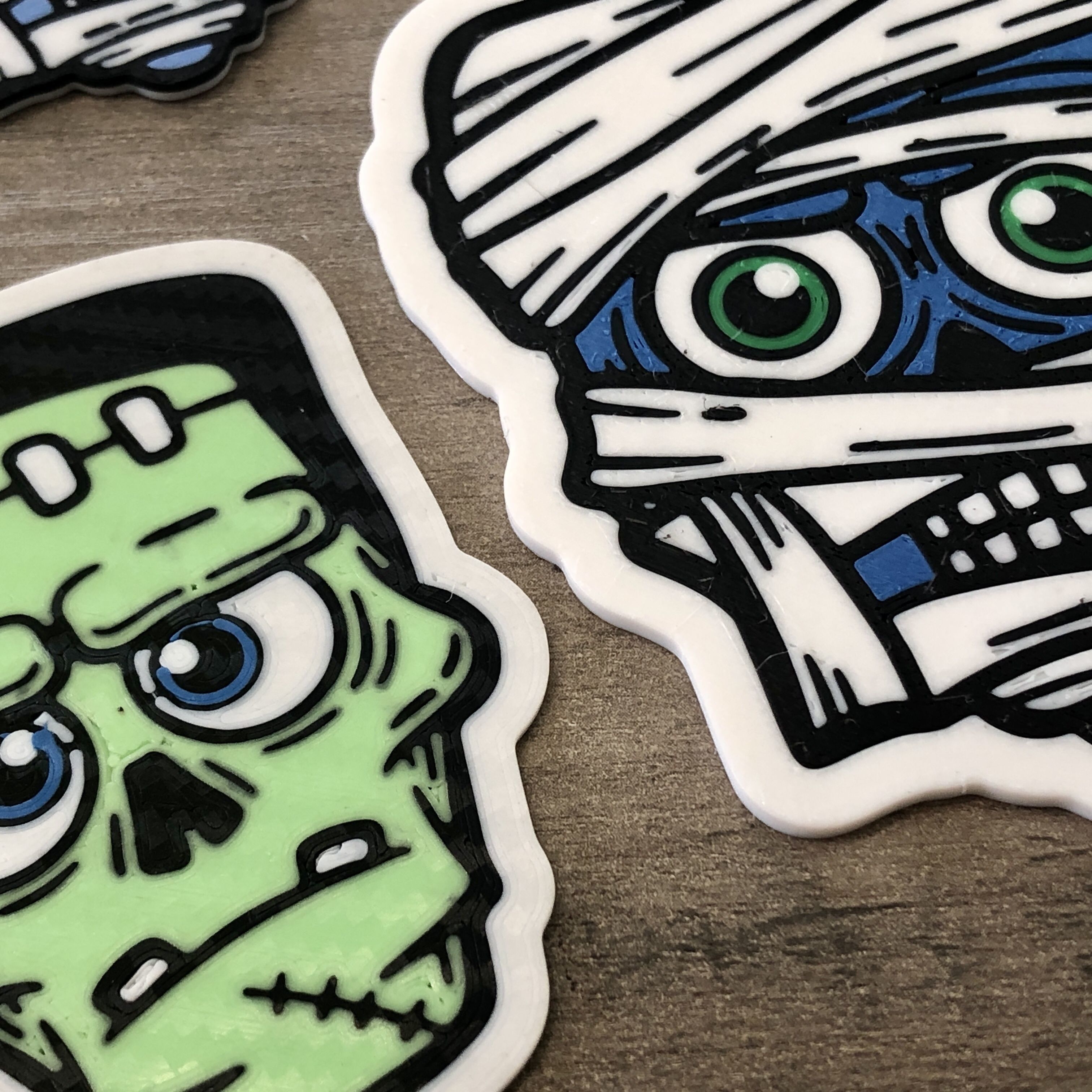 Multicolor HALLOWEEN keychain pack 3 different design 3D print model_3