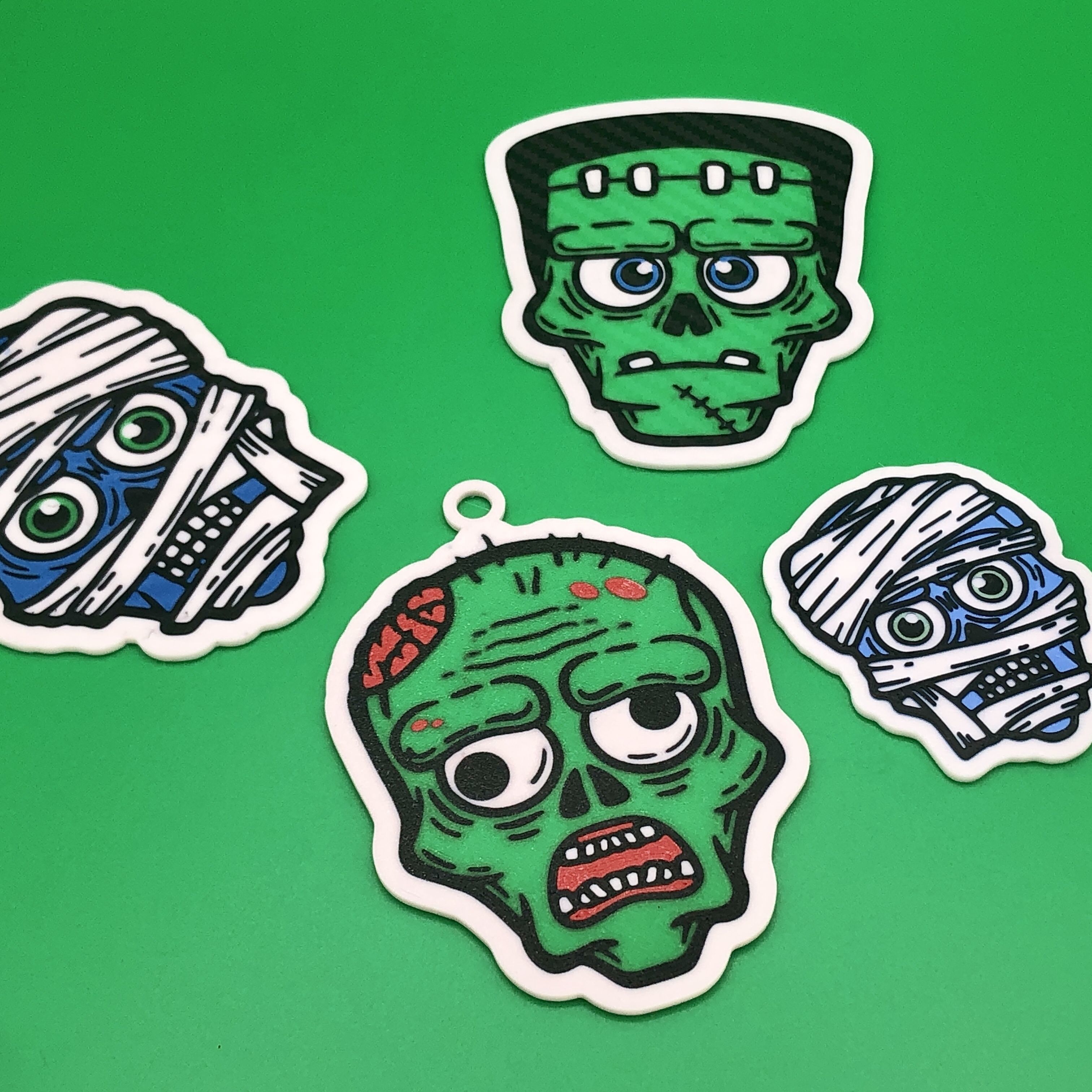 Multicolor HALLOWEEN keychain pack 3 different design 3D print model_6