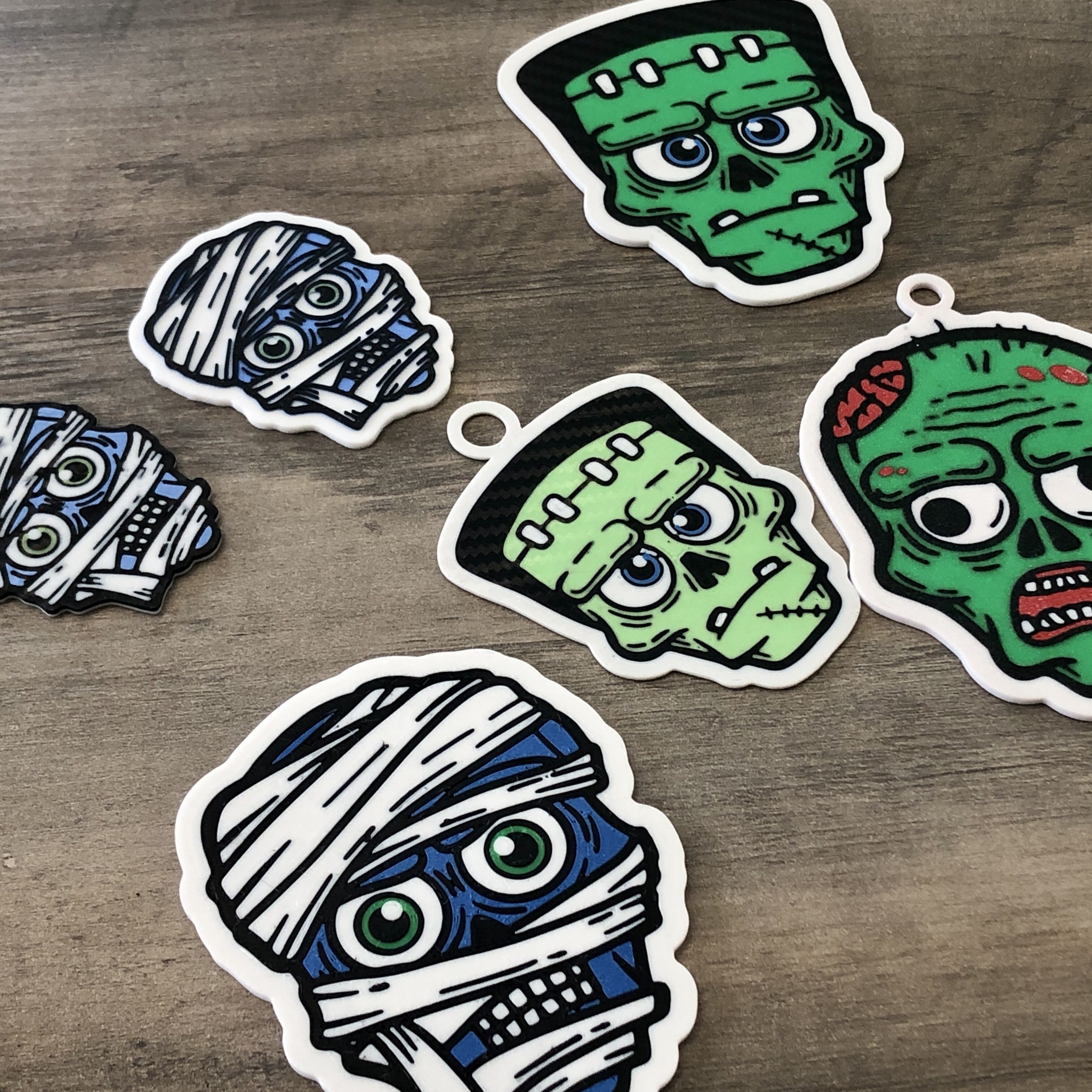 Multicolor HALLOWEEN keychain pack 3 different design 3D print model_1