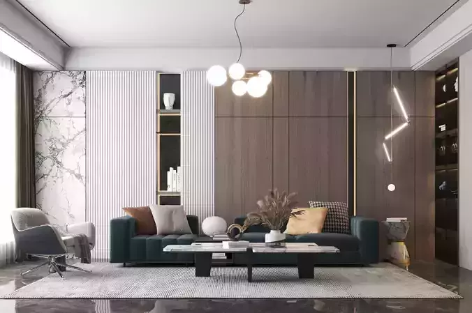 Modern Livingroom-011 3D model