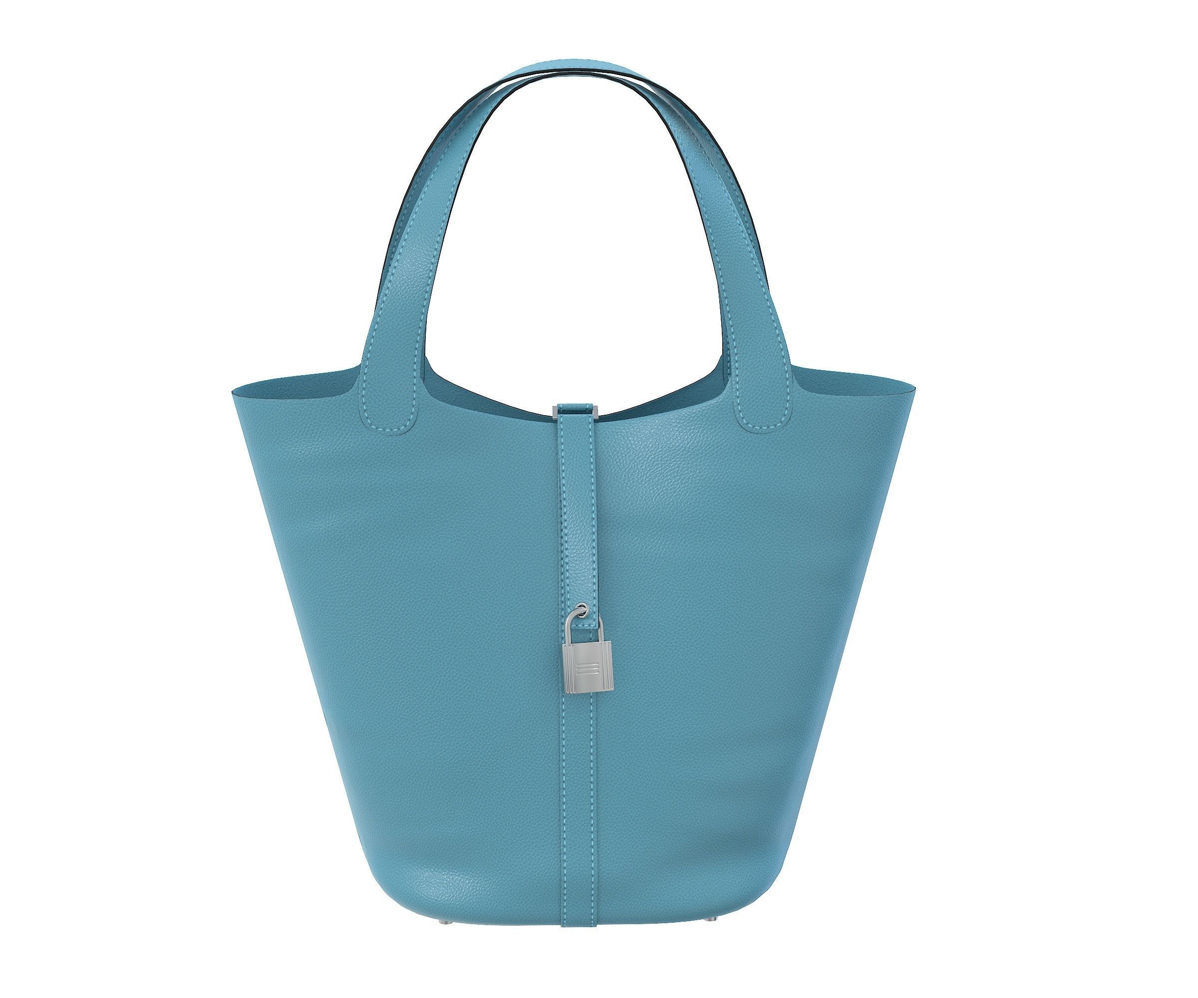 Hermes Picotin 22 HandBag with Shawl 3D Model Collection_25