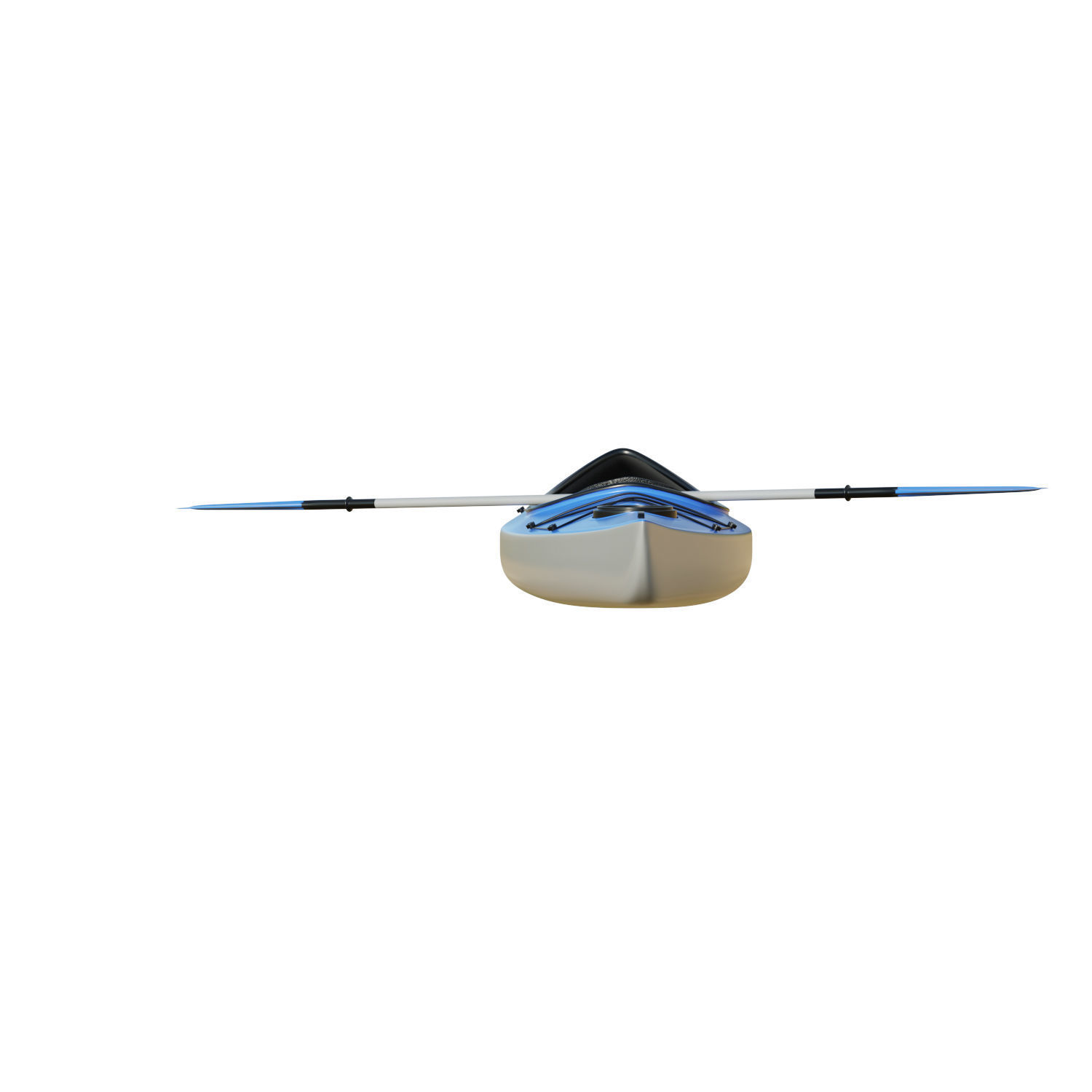 Kayak 01 Low-poly 3D model_4