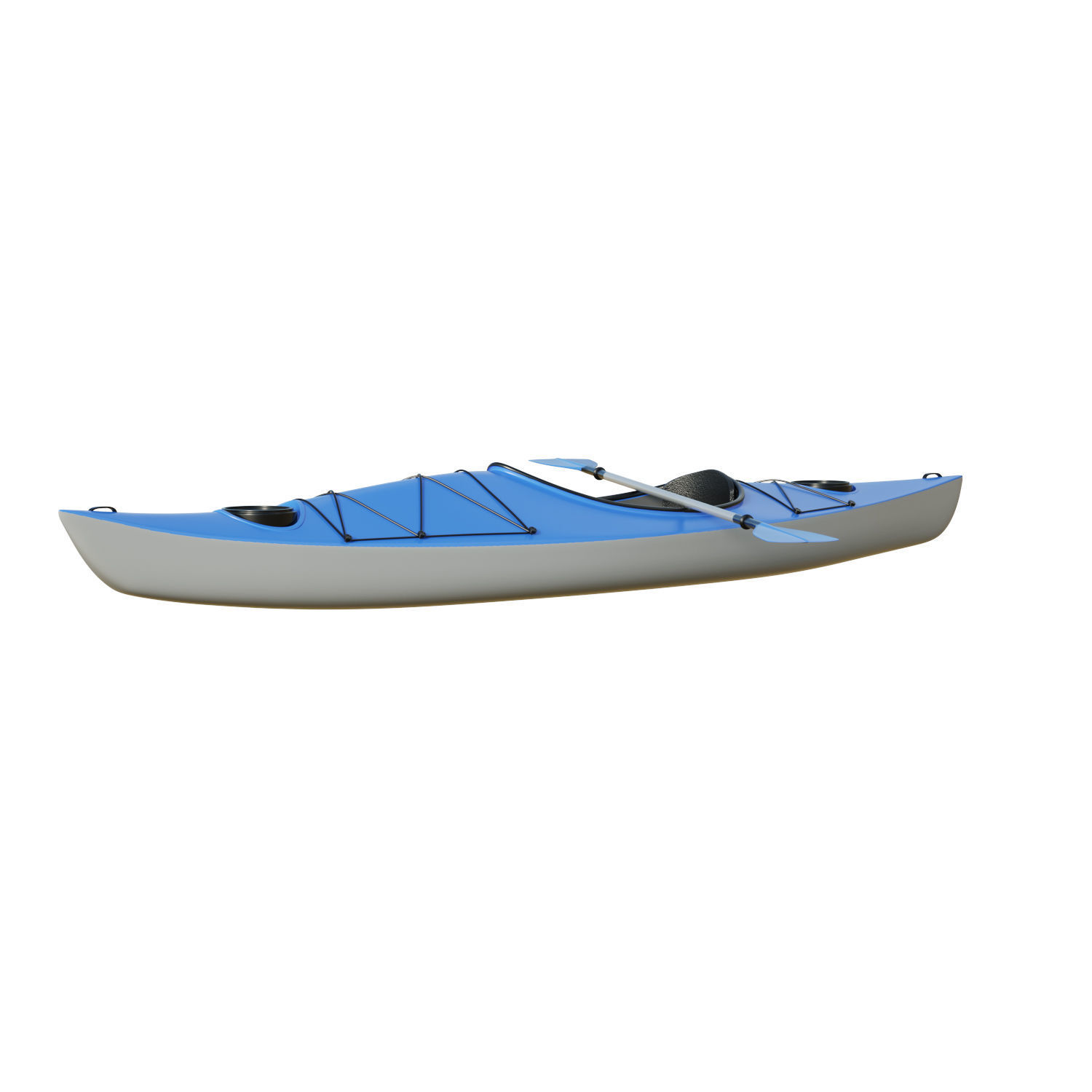Kayak 01 Low-poly 3D model_9