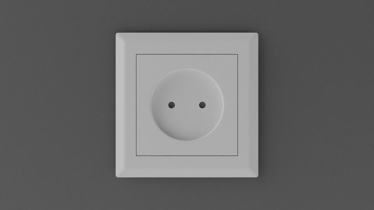 Type C plug and socket 3D model_1