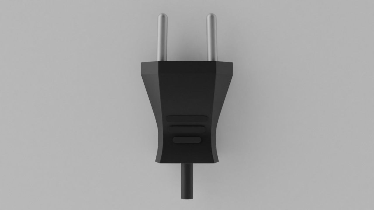 Type C plug and socket 3D model_3
