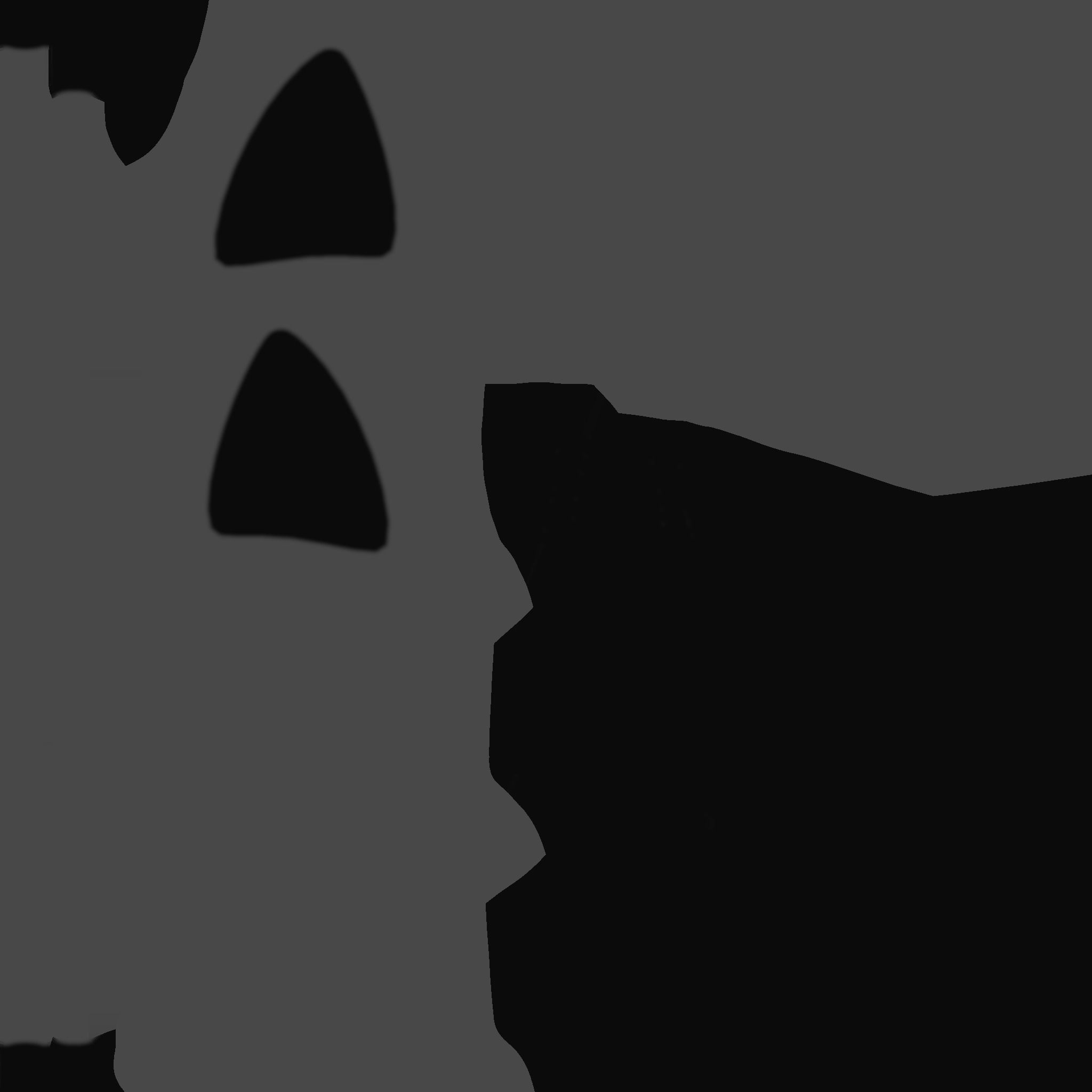 Furry Ears Tiara J09 Full Black - Headband Character Design Low-poly 3D model_15