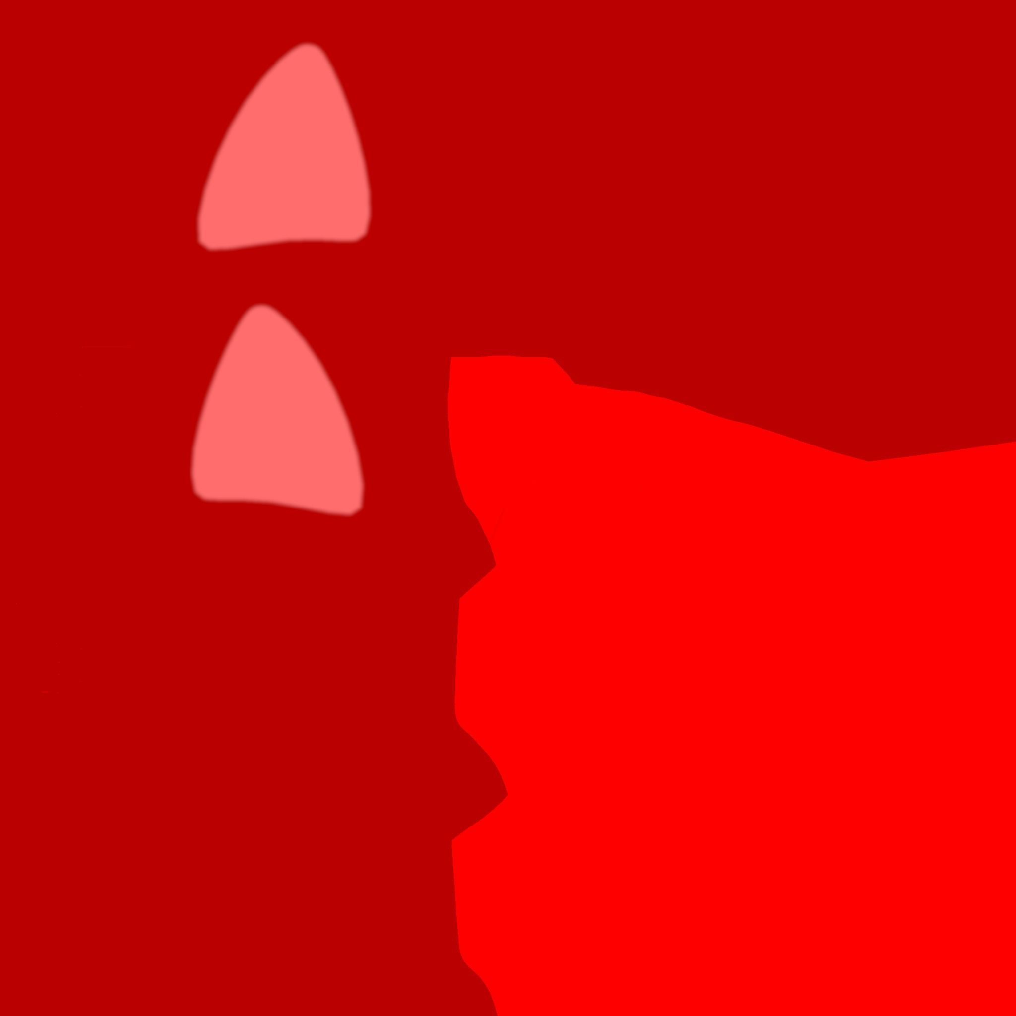 Furry Ears Tiara J10 Red - Headband Character Design Low-poly 3D model_15