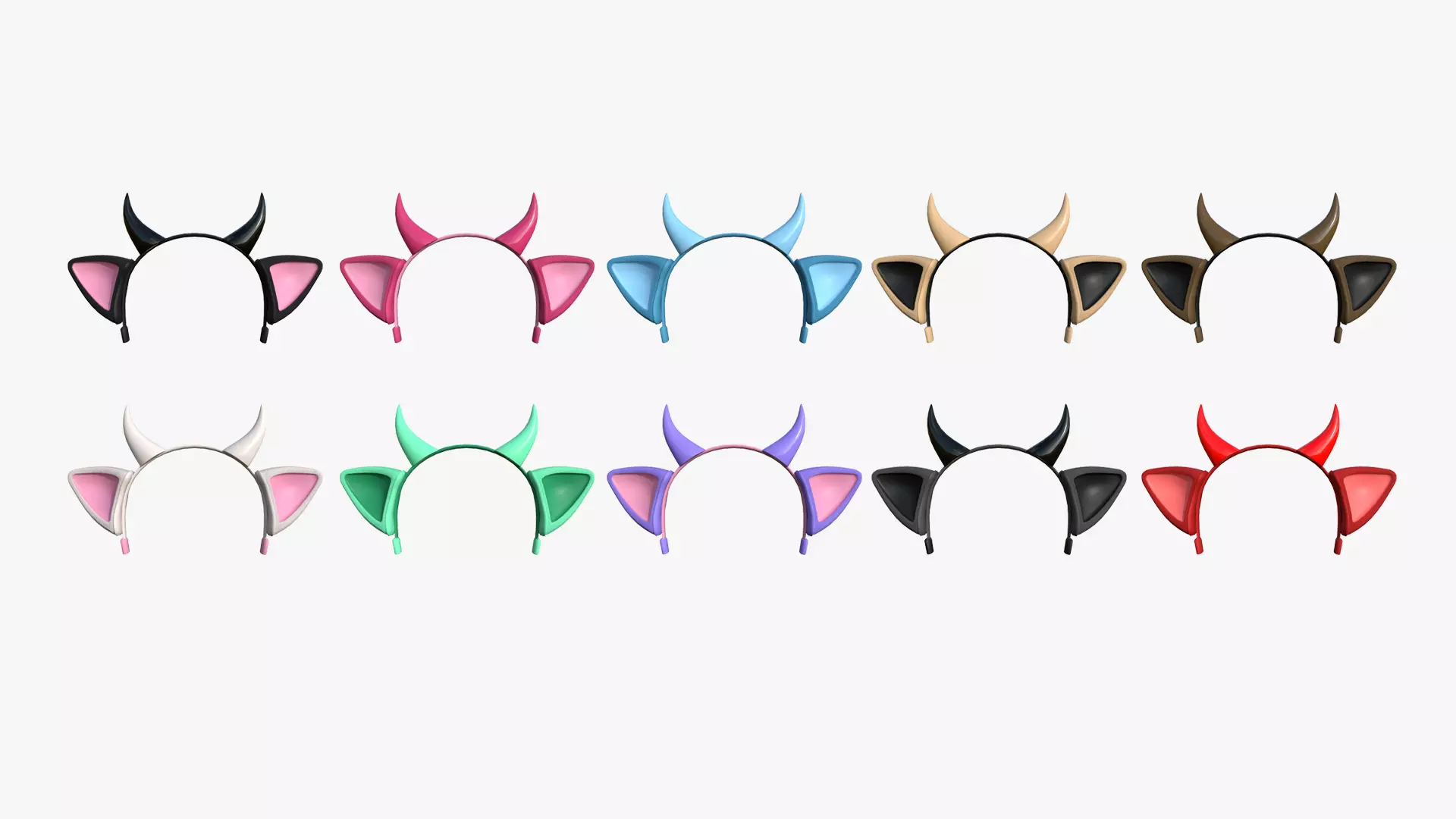 10 Furry Ears Tiara J Collection - Headband Character Design _0