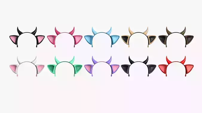 10 Furry Ears Tiara J Collection - Headband Character Design 