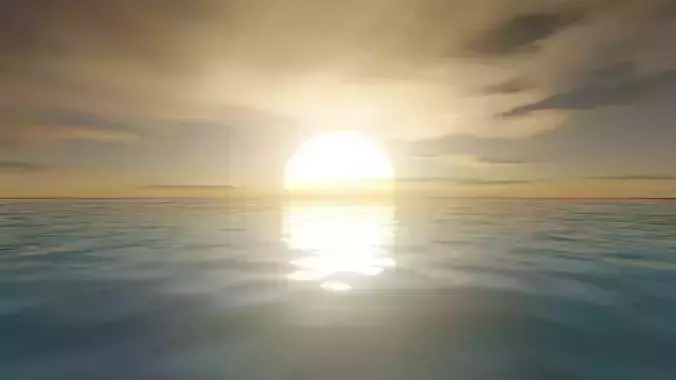 Large Scale Animated Sea Ocean for Blender 3D model
