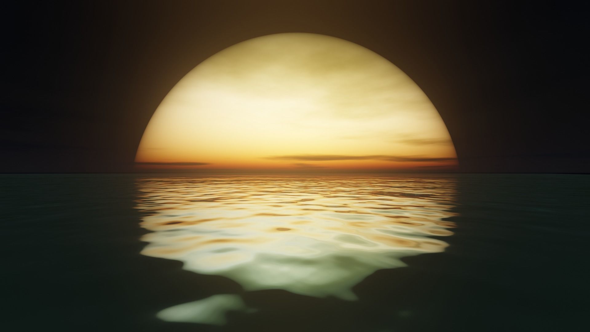 Large Scale Animated Sea Ocean for Blender 3D model_2