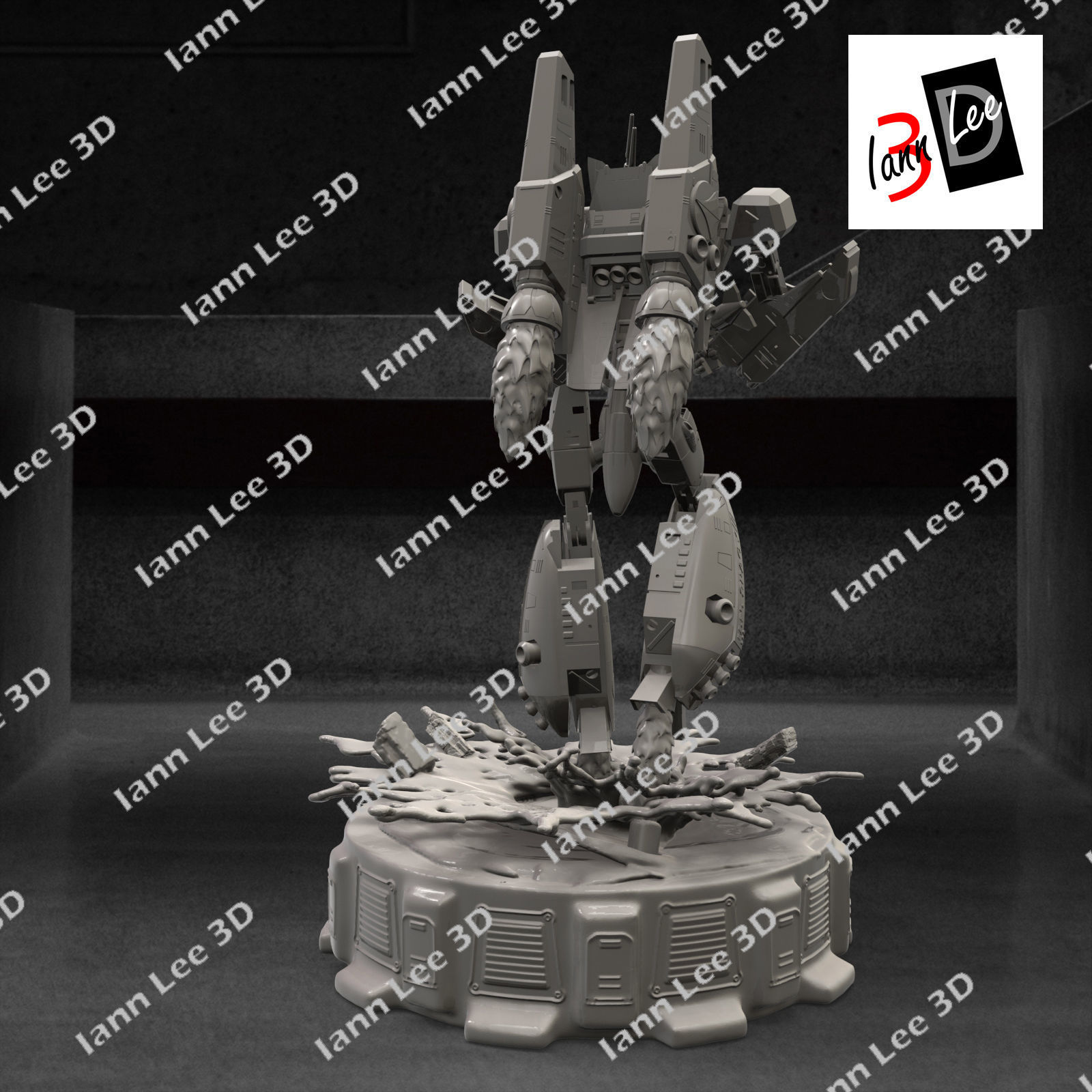 Robotech VF-1S Skull Leader serie anime 3D print model_3