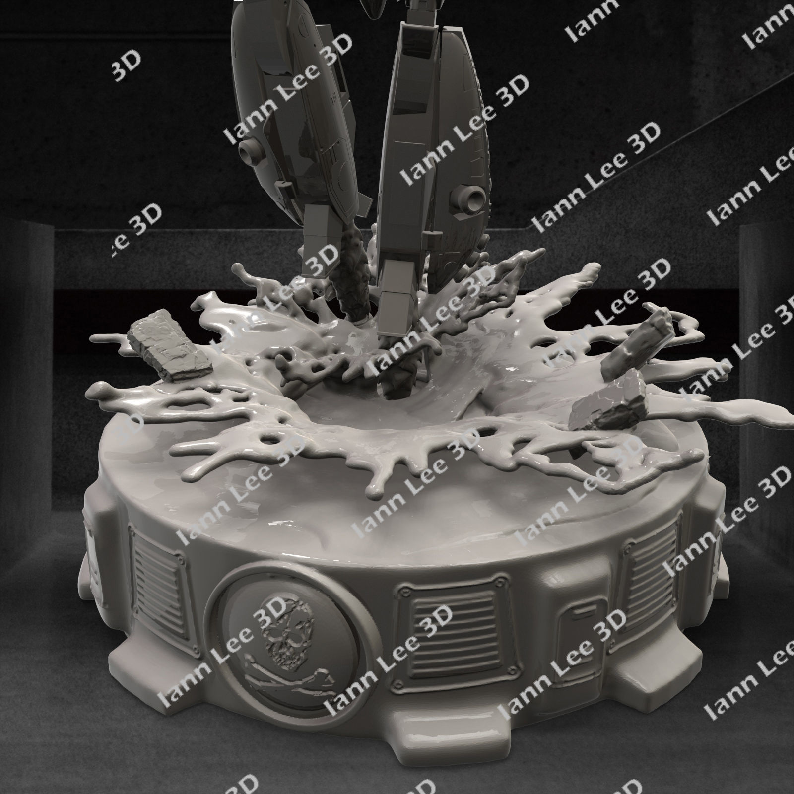 Robotech VF-1S Skull Leader serie anime 3D print model_10