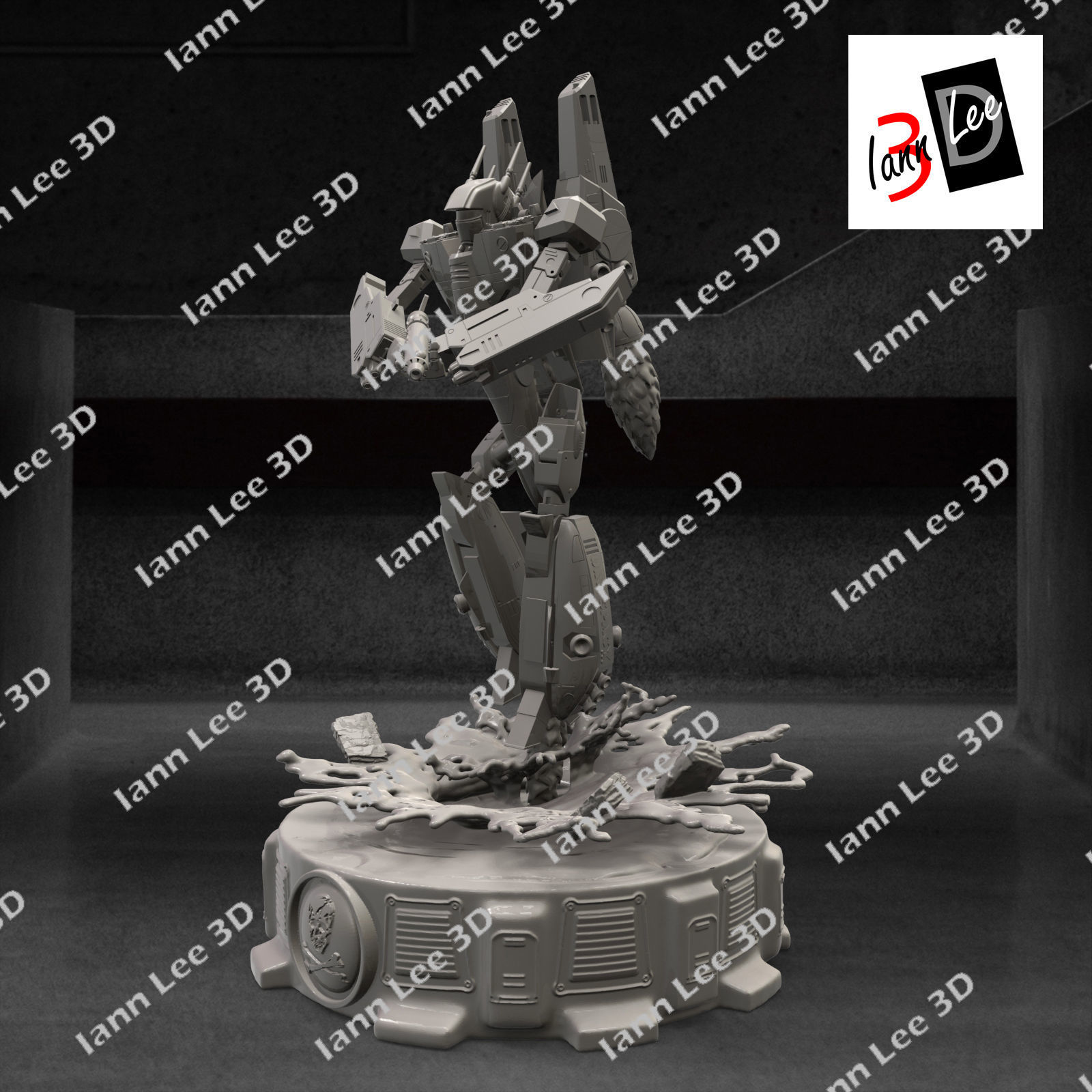 Robotech VF-1S Skull Leader serie anime 3D print model_1